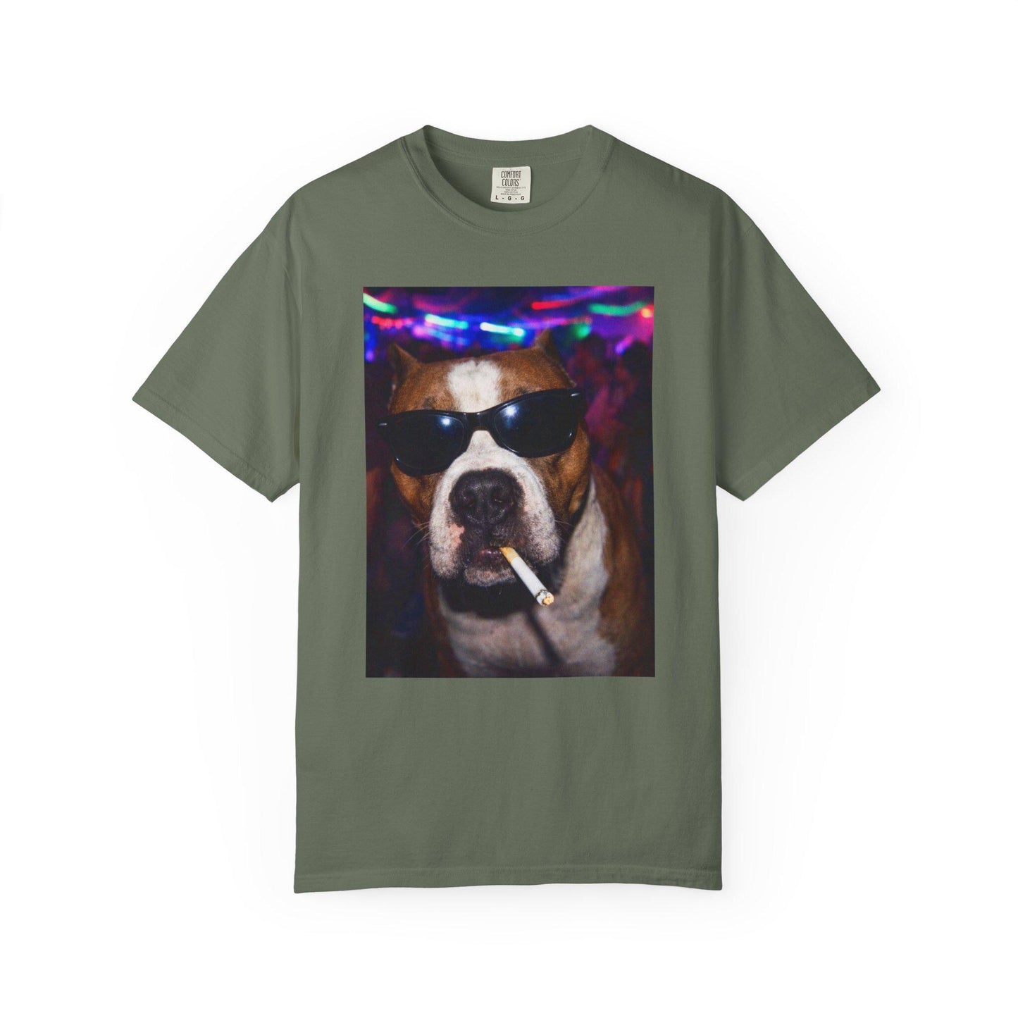 Funny Pitbull Shirt, Hilarious Bully Dogs Smoking Night Club T-Shirt, Party Animal Tee Gift, I Got That Dog In Me y2k Rave Themed Tshirt