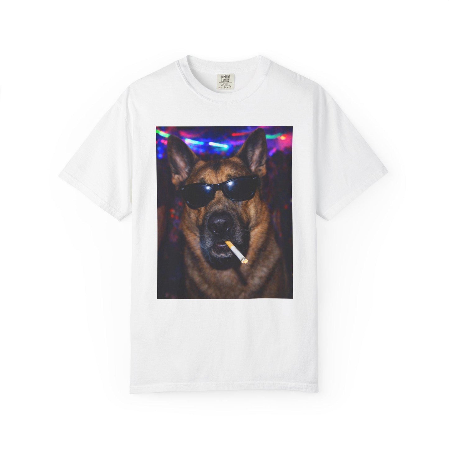 Funny German Shepherd Shirt, Hilarious Dogs Smoking Night Club T-Shirt, Party Animal Tee Gift, I Got That Dog In Me y2k Rave Tshirt