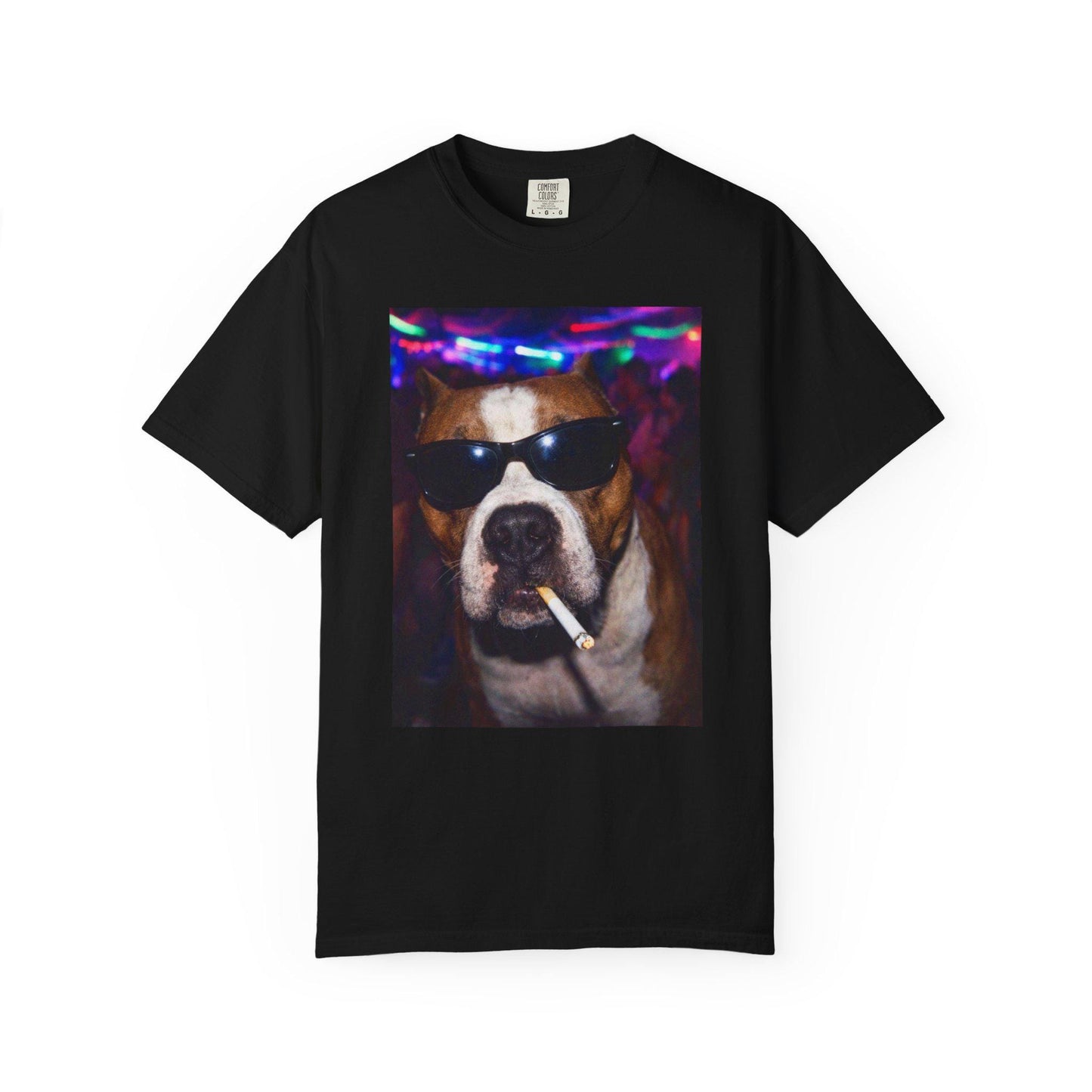 Funny Pitbull Shirt, Hilarious Bully Dogs Smoking Night Club T-Shirt, Party Animal Tee Gift, I Got That Dog In Me y2k Rave Themed Tshirt
