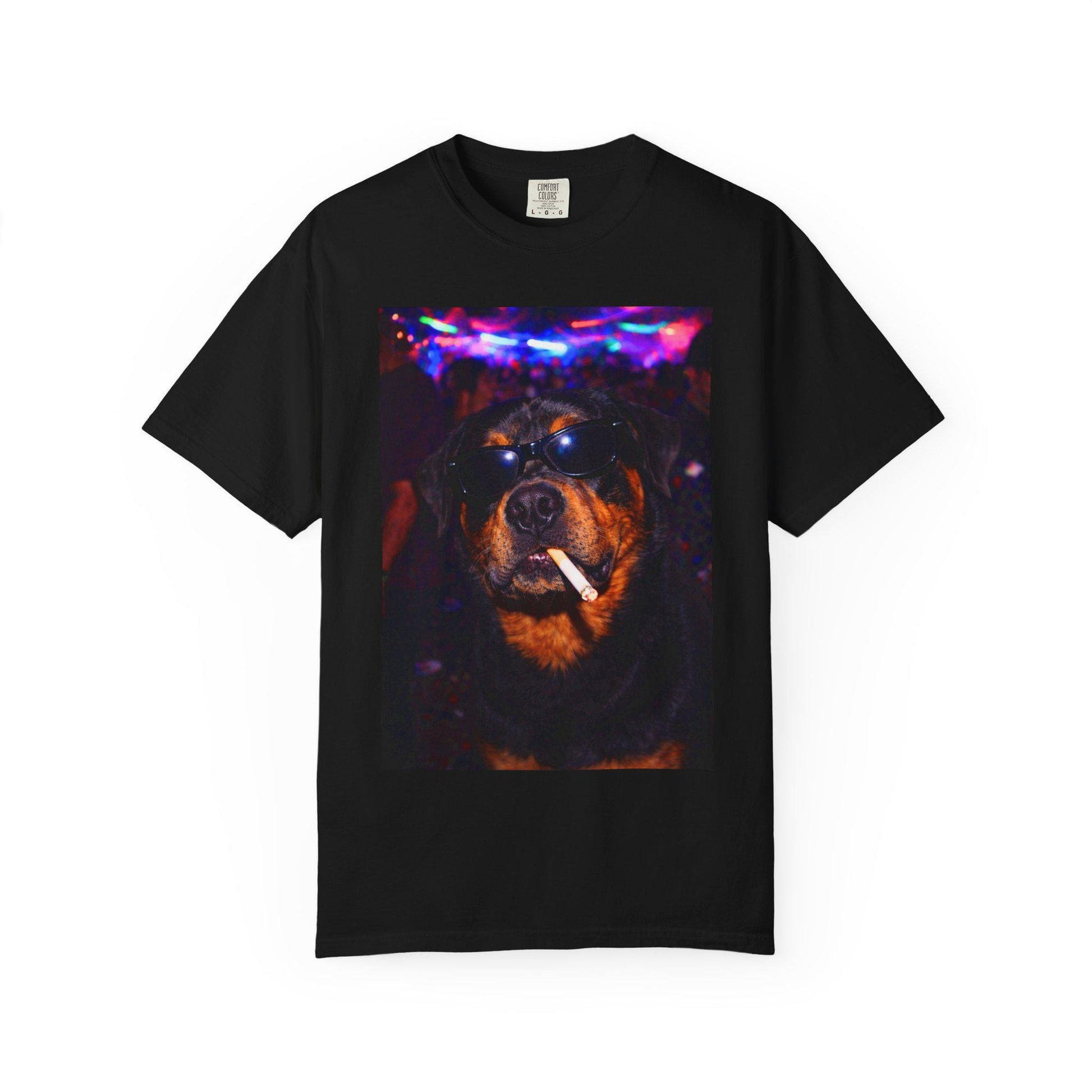 Funny Rottweiler Shirt, Hilarious Dogs Smoking Night Club T-Shirt, Party Animal Tee Gift, I Got That Dog In Me y2k Rave Tshirt