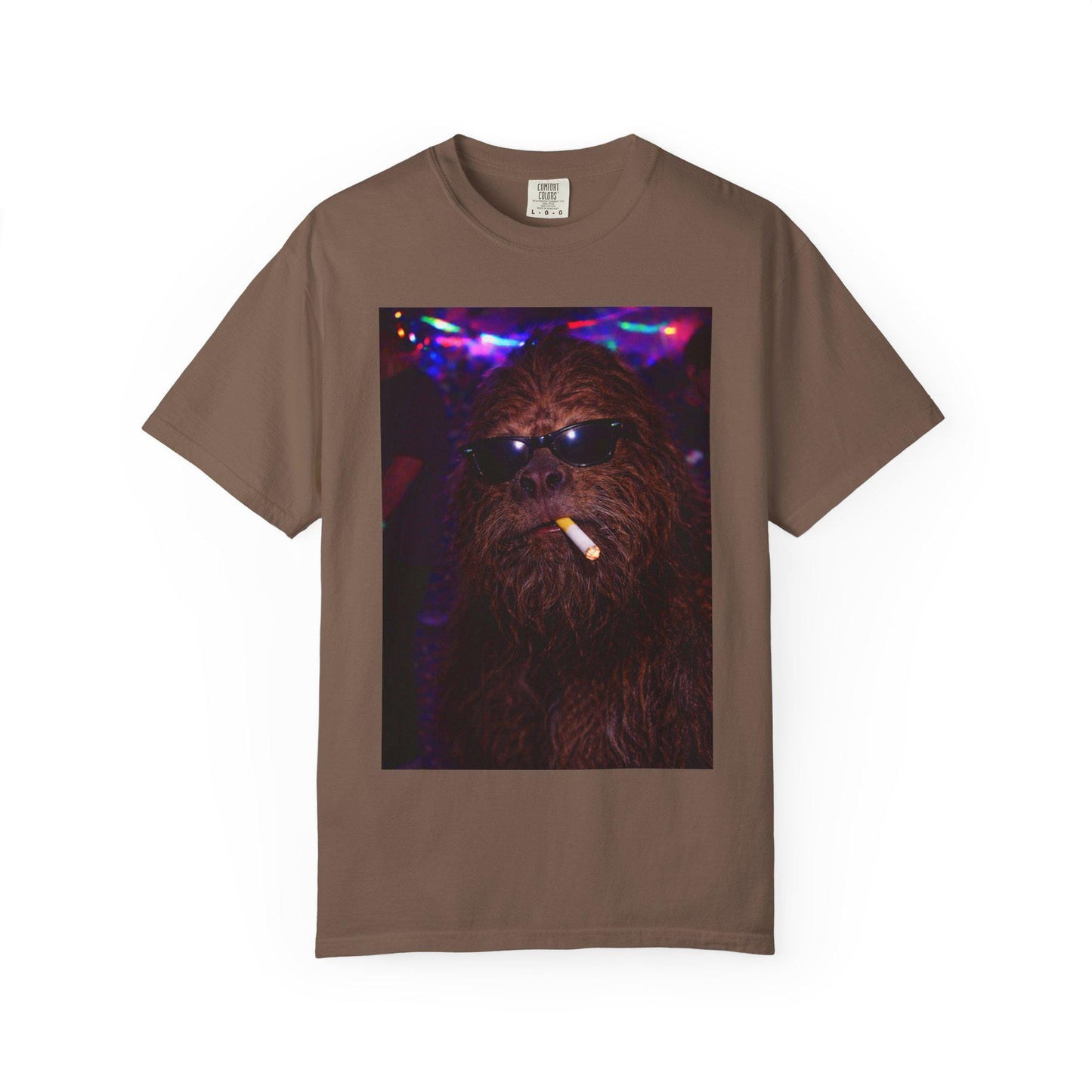 Funny Bigfoot Shirt, Hilarious Sasquatch Smoking Night Club T-Shirt, Party Animal Tee Gift, Y2k Nightlife Rave Tshirt