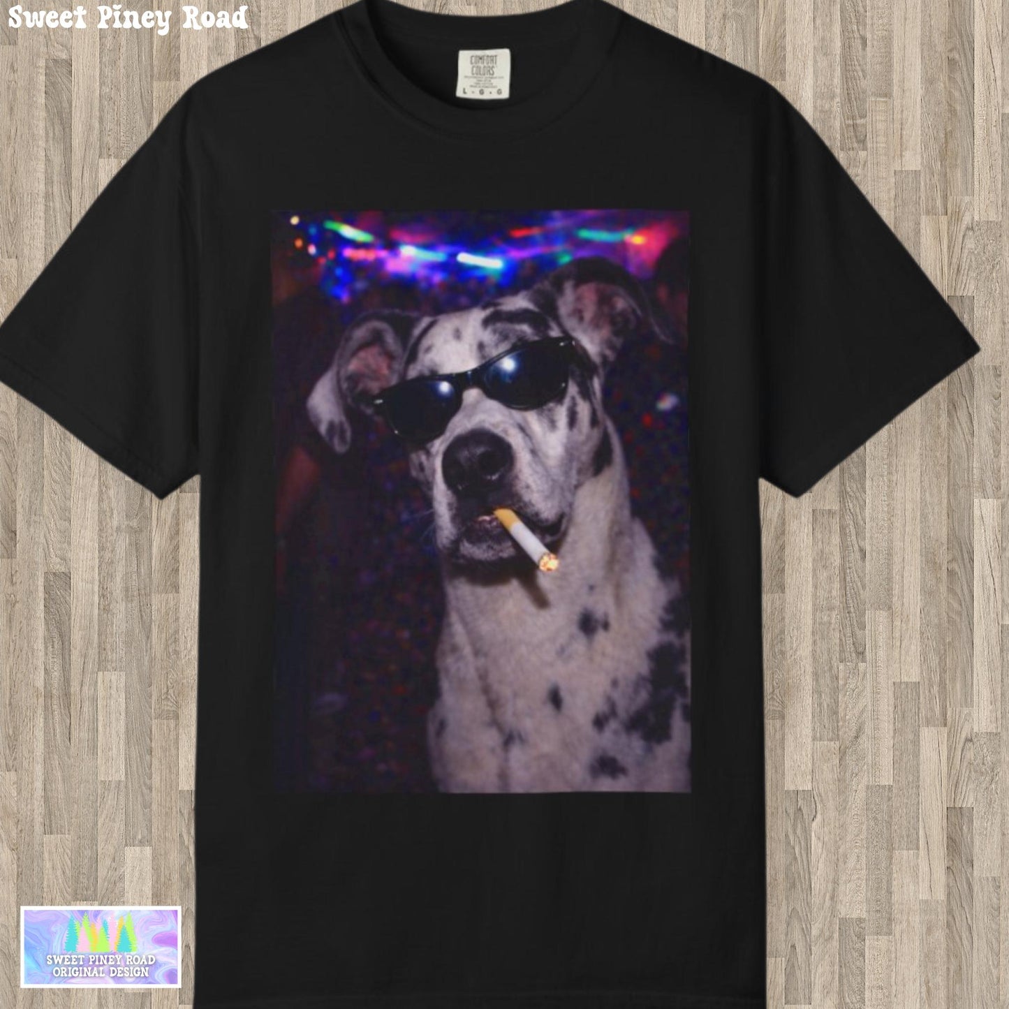 Funny Great Dane Shirt, Hilarious Dogs Smoking Night Club T-Shirt, Party Animal Tee Gift, I Got That Dog In Me y2k Rave Themed Tshirt