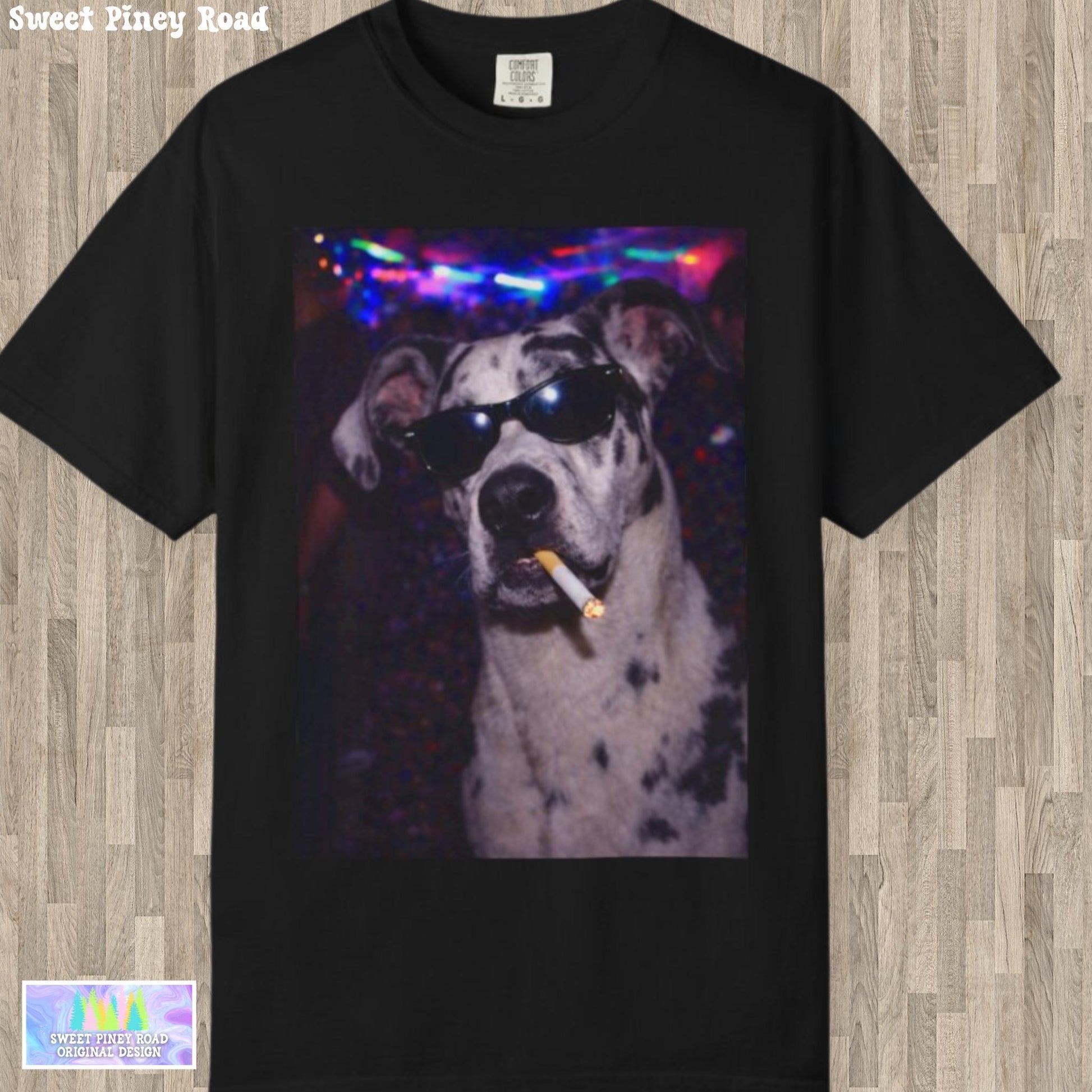 Funny Great Dane Shirt, Hilarious Dogs Smoking Night Club T-Shirt, Party Animal Tee Gift, I Got That Dog In Me y2k Rave Themed Tshirt