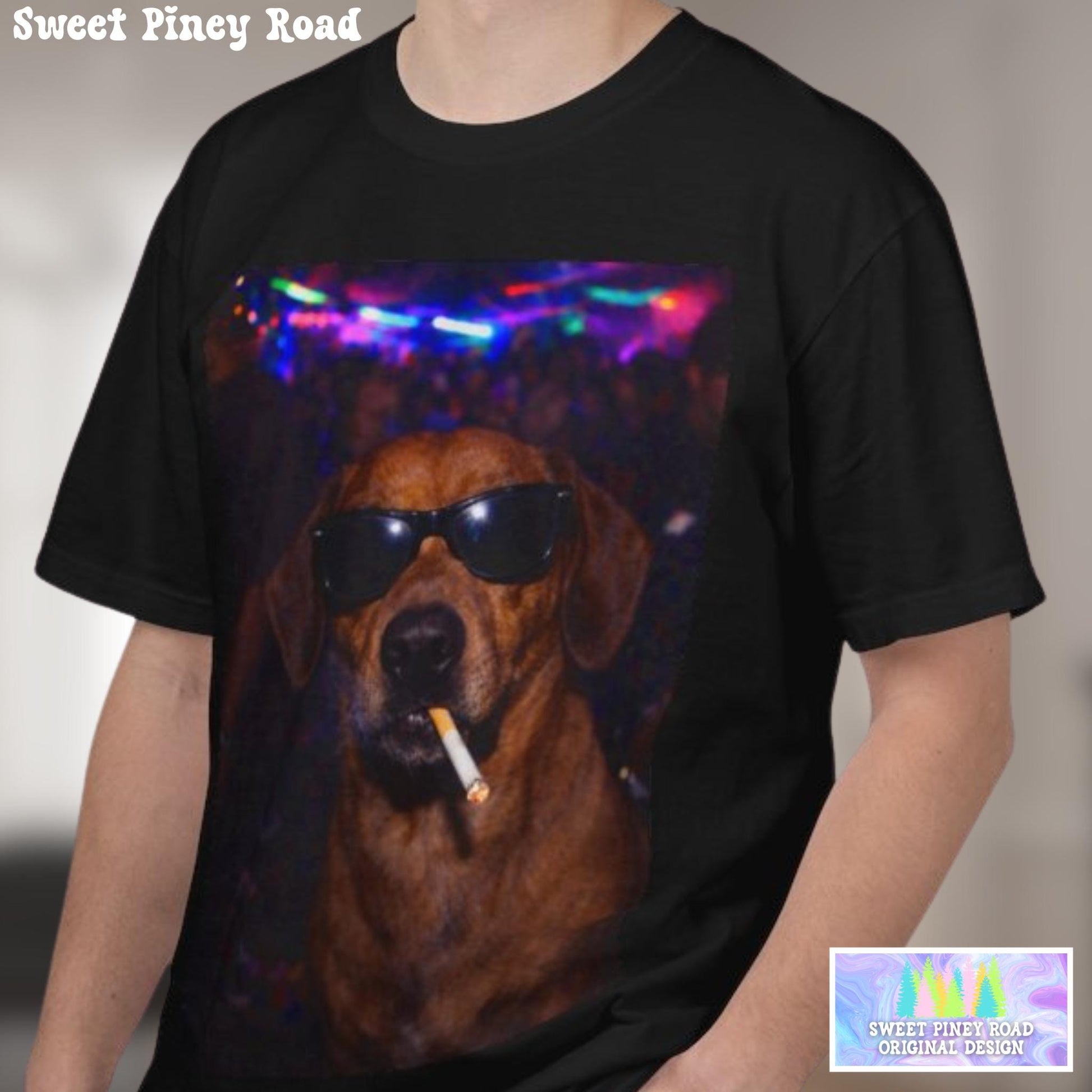 Funny Dachshund Shirt, Hilarious Dogs Smoking Night Club T-Shirt, Party Animal Tee Gift, I Got That Dog In Me y2k Rave Themed Tshirt