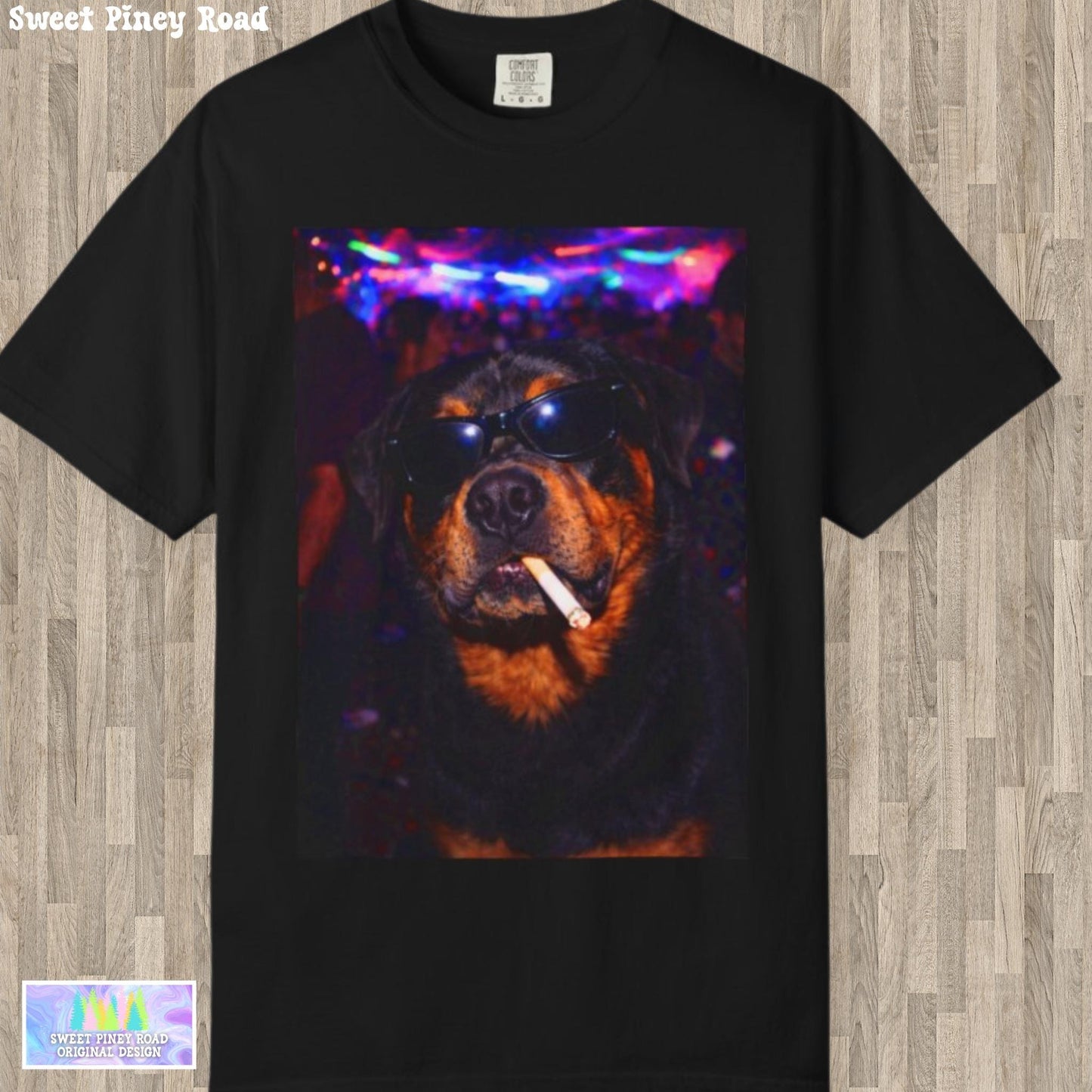 Funny Rottweiler Shirt, Hilarious Dogs Smoking Night Club T-Shirt, Party Animal Tee Gift, I Got That Dog In Me y2k Rave Tshirt