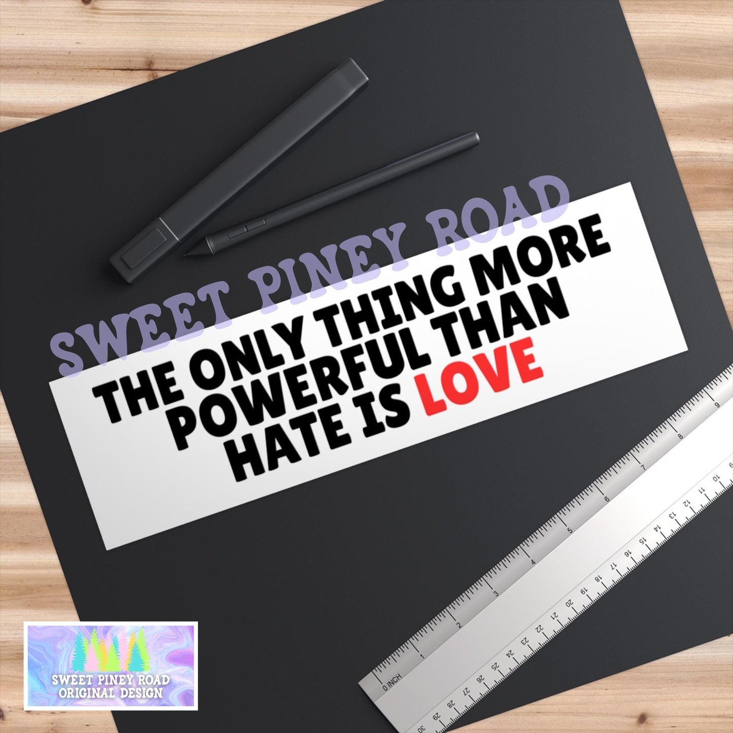 The Only Thing More Powerful Than Hate Is Love Car Magnet, F*ck ICE Bumper Sticker, Anti Trump MAGA