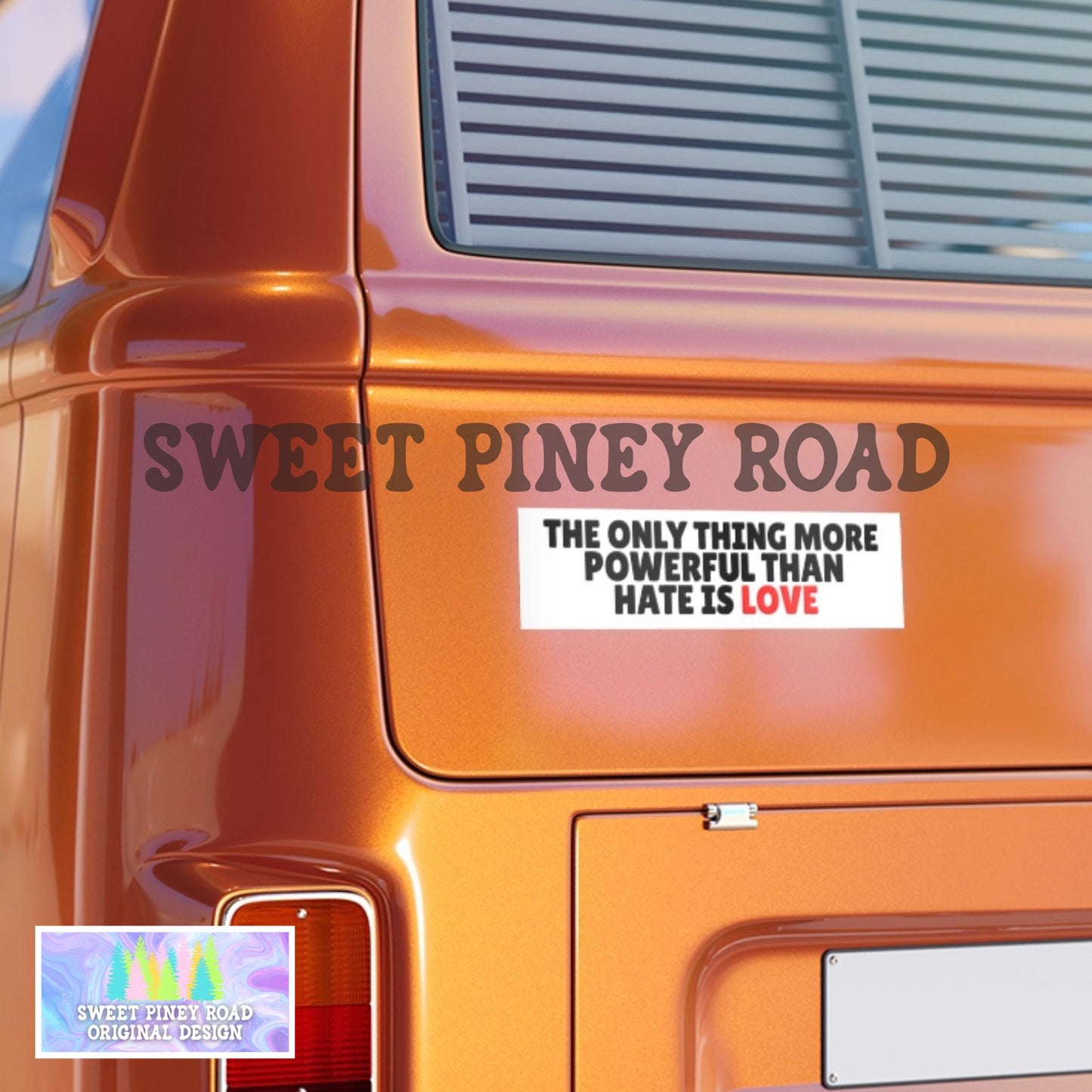 The Only Thing More Powerful Than Hate Is Love Car Magnet, F*ck ICE Bumper Sticker, Anti Trump MAGA