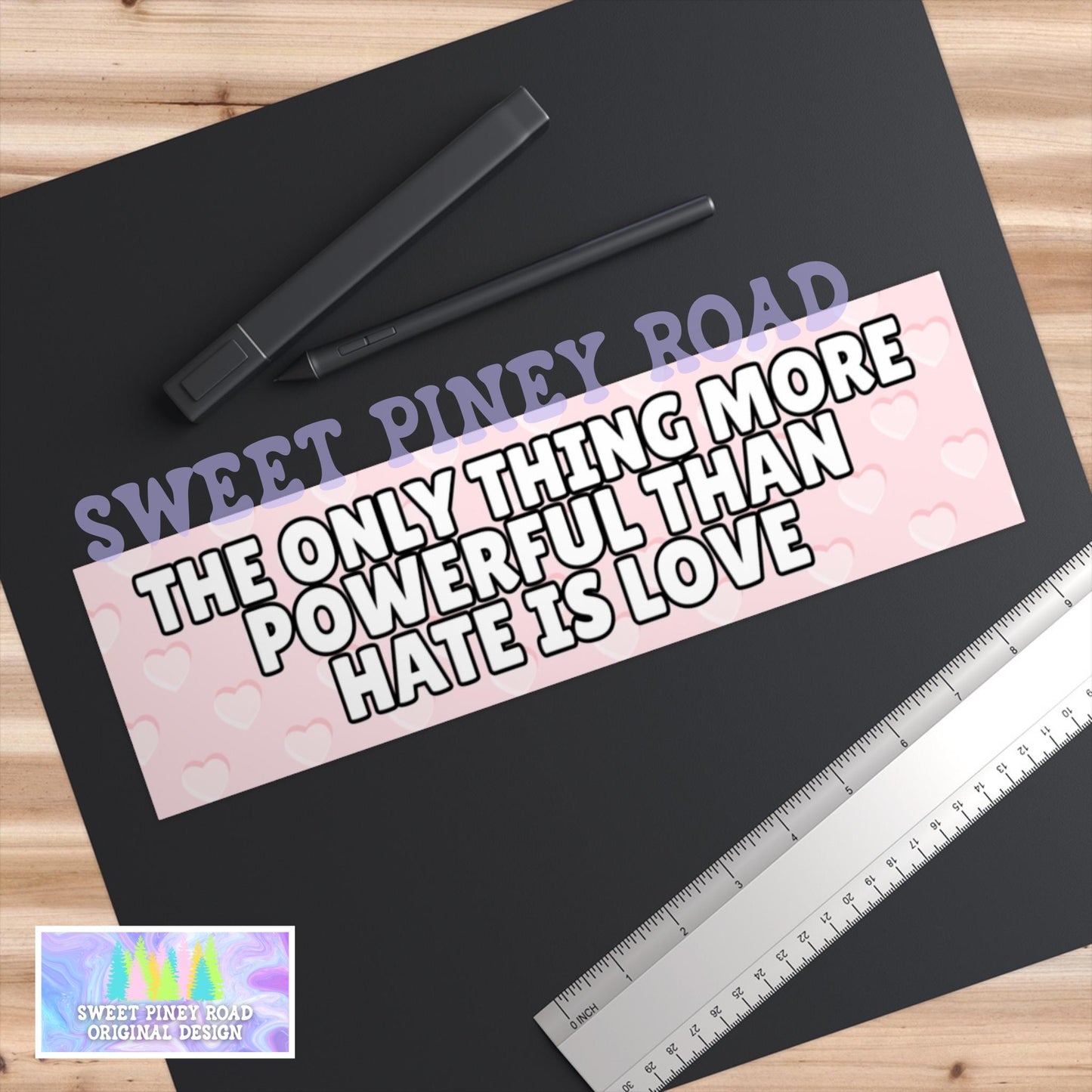 The Only Thing More Powerful Than Hate Is Love Car Magnet, F*ck ICE Bumper Sticker, Anti Trump MAGA Latin Pride, Pink Fight Racism FDT