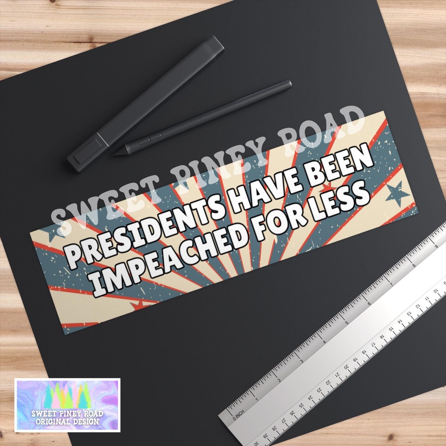 Presidents Have Been Impeached For Less Car Magnet, FDT Bumper Sticker, Subtle Anti-MAGA Anti Trump Vehicle Decal