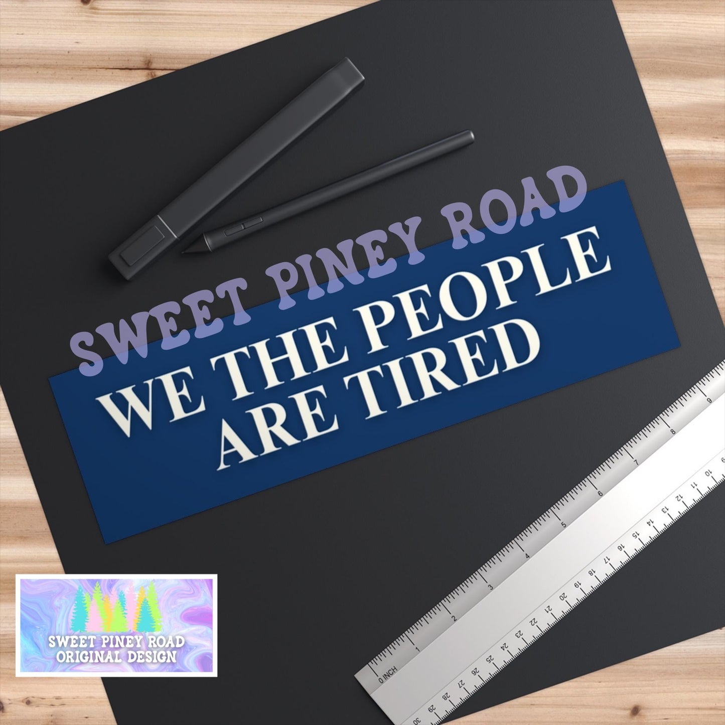 We The People Are Tired Car Magnet, FDT Bumper Sticker, Anti War F*ck Trump Decal, Anti-MAGA Merch, Support Our Troops