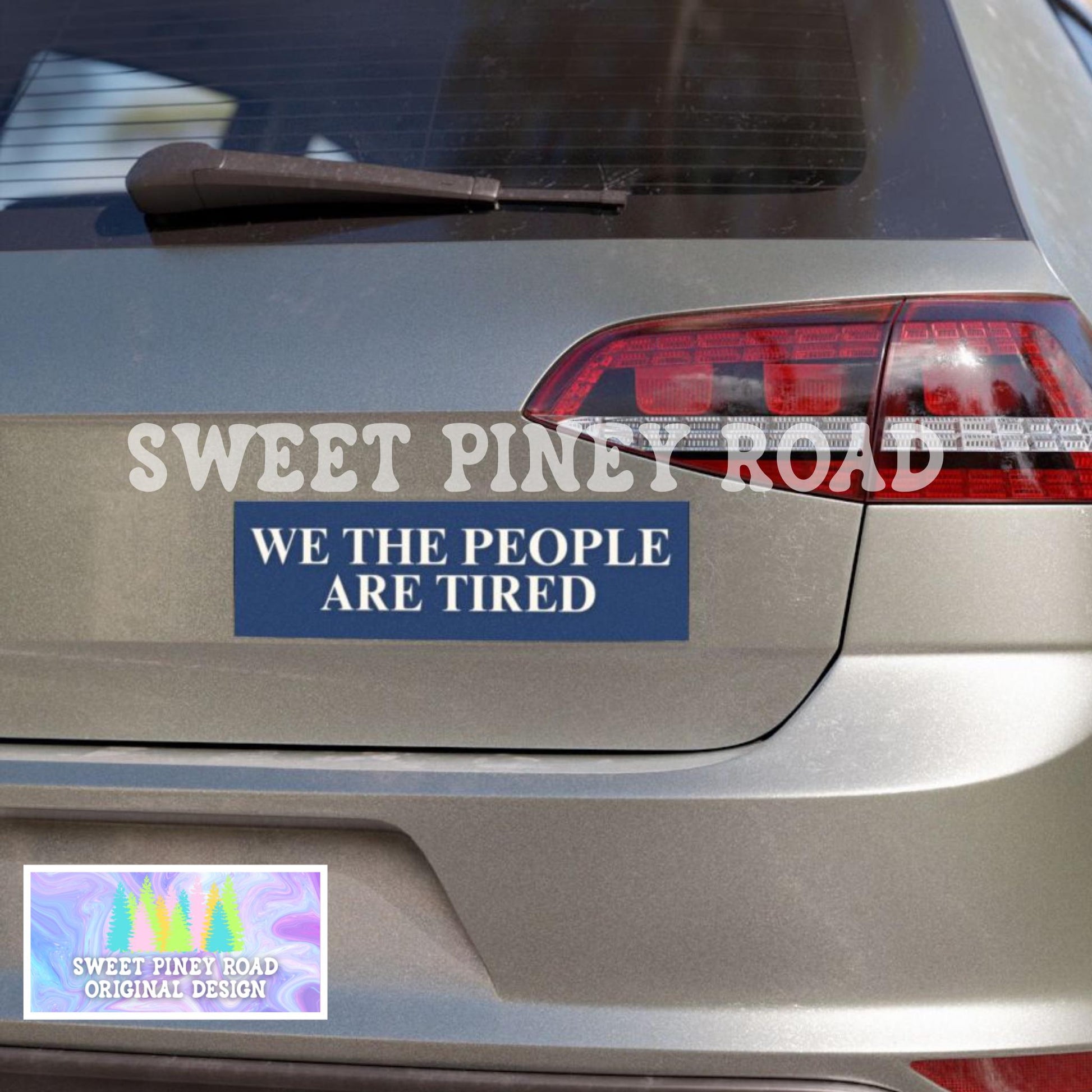 We The People Are Tired Car Magnet, FDT Bumper Sticker, Anti War F*ck Trump Decal, Anti-MAGA Merch, Support Our Troops