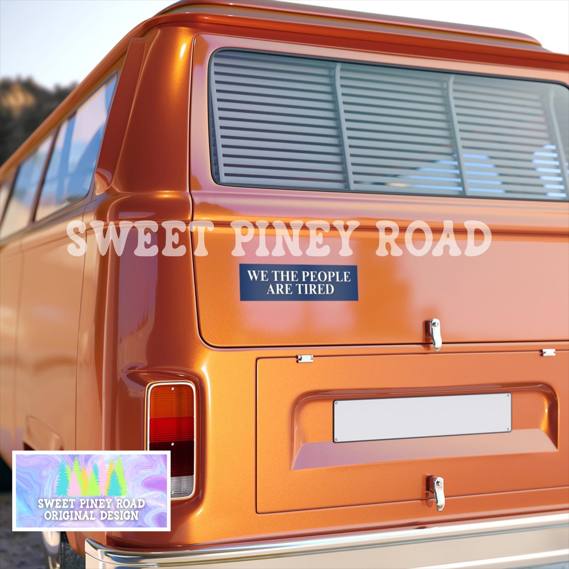 We The People Are Tired Car Magnet, FDT Bumper Sticker, Anti War F*ck Trump Decal, Anti-MAGA Merch, Support Our Troops