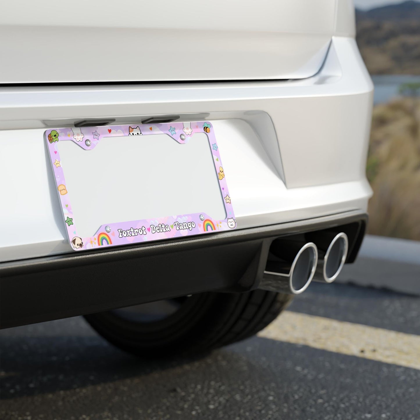 Foxtrot Delta Tango License Plate Frame, FDT Car Accessory, Anti-MAGA Anti Trump Liberal Vehicle Accessories, Protest Fascism