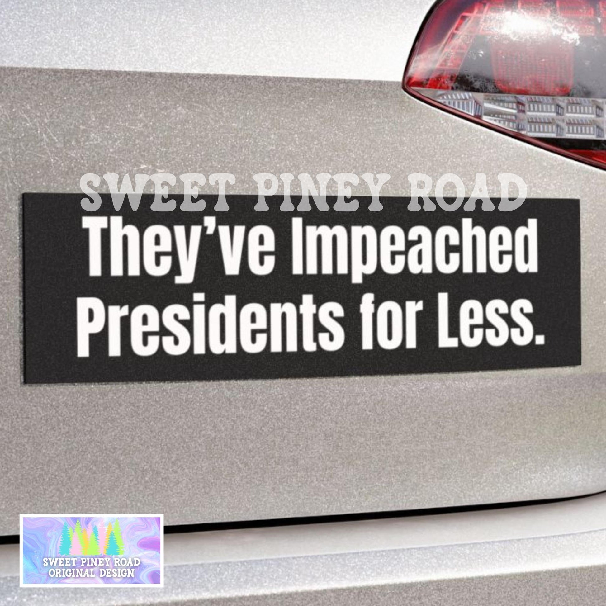 Impeach Trump Car Magnet, FDT Bumper Sticker, Anti-MAGA Vehicle Decal, Gift for Democrat, Protest Rally Merch