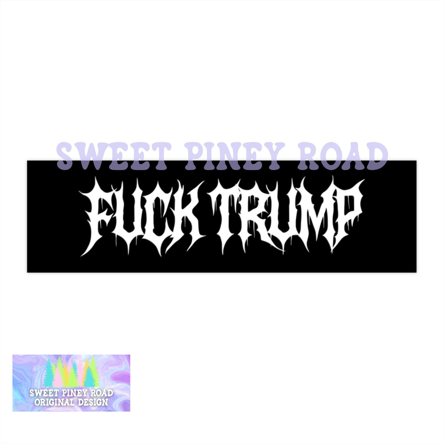 F*ck Trump Metalcore Car Magnet, Alternative Goth FDT Bumper Sticker, Gothic Font Decal, Deathcore Hardcore Anti Trump Pro Immigration Gift