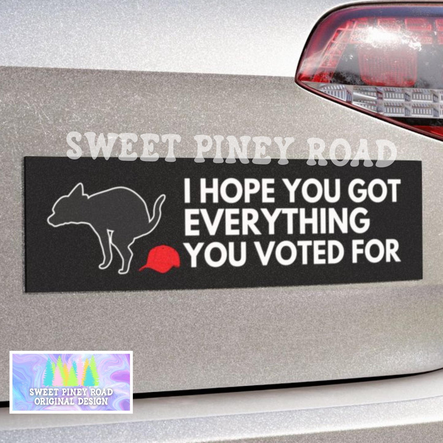 Funny Anti Trump Car Magnet, FDT Dog Poop Bumper Sticker, Protest Anti-MAGA Hat Merch, Political Resistance Gift, Dump Trump