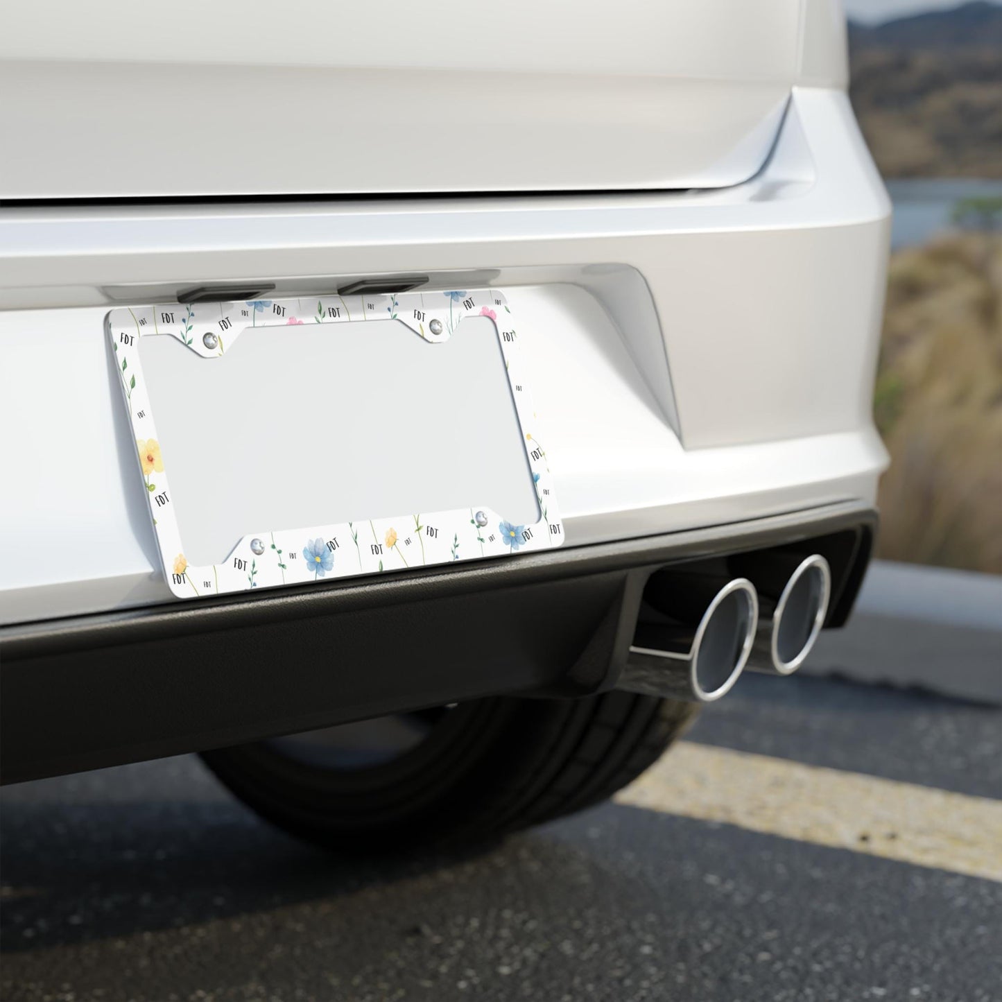 FDT Flowers License Plate Frame, Trump Is A Pedo Car Accessory, Anti-MAGA Liberal Vehicle Accessories, Protest Fascism, Release The Files