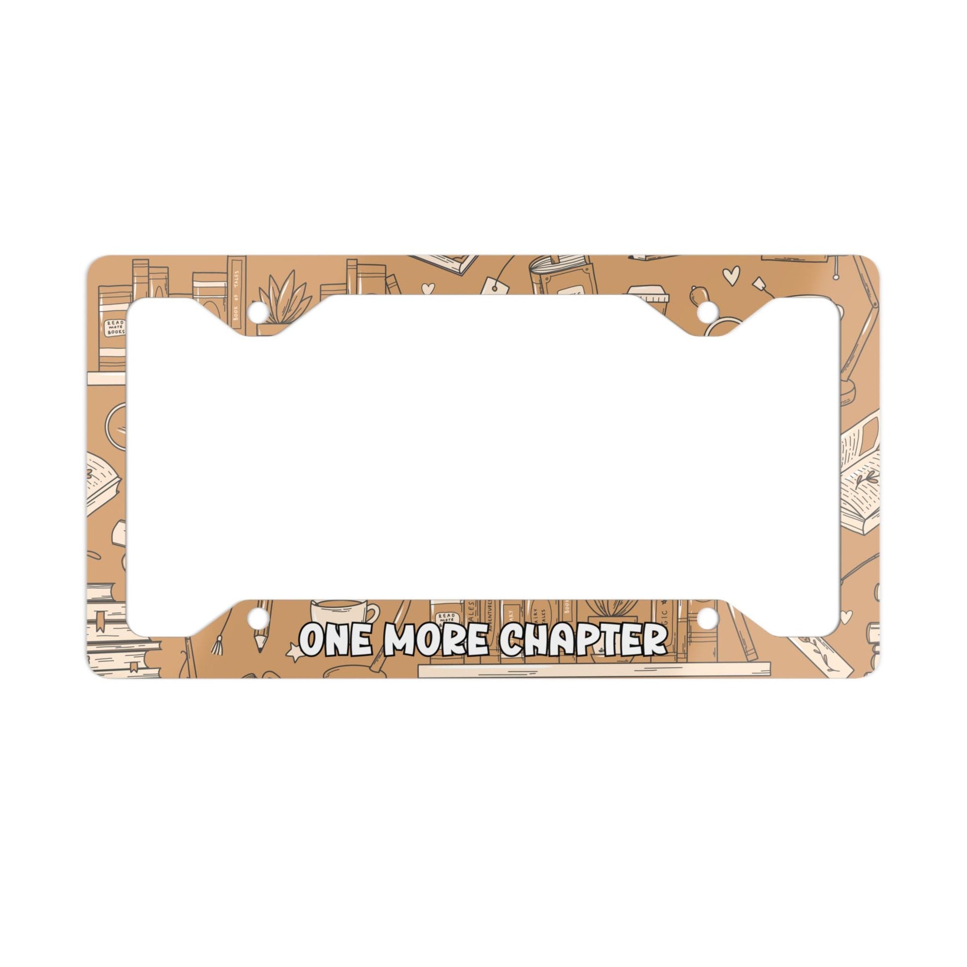 One More Chapter License Plate Frame, Bookish Car Decor, Book Lover Accessory, Booktok Accessories