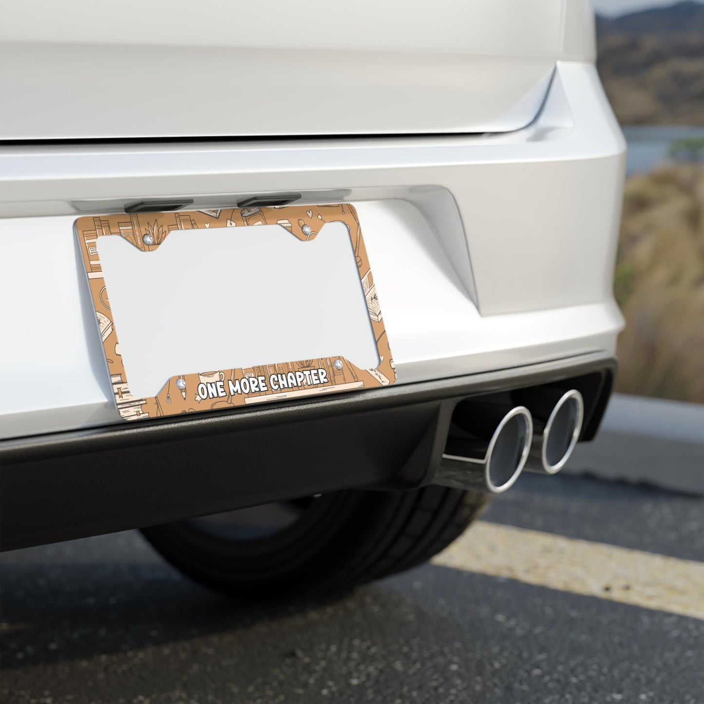 One More Chapter License Plate Frame, Bookish Car Decor, Book Lover Accessory, Booktok Accessories