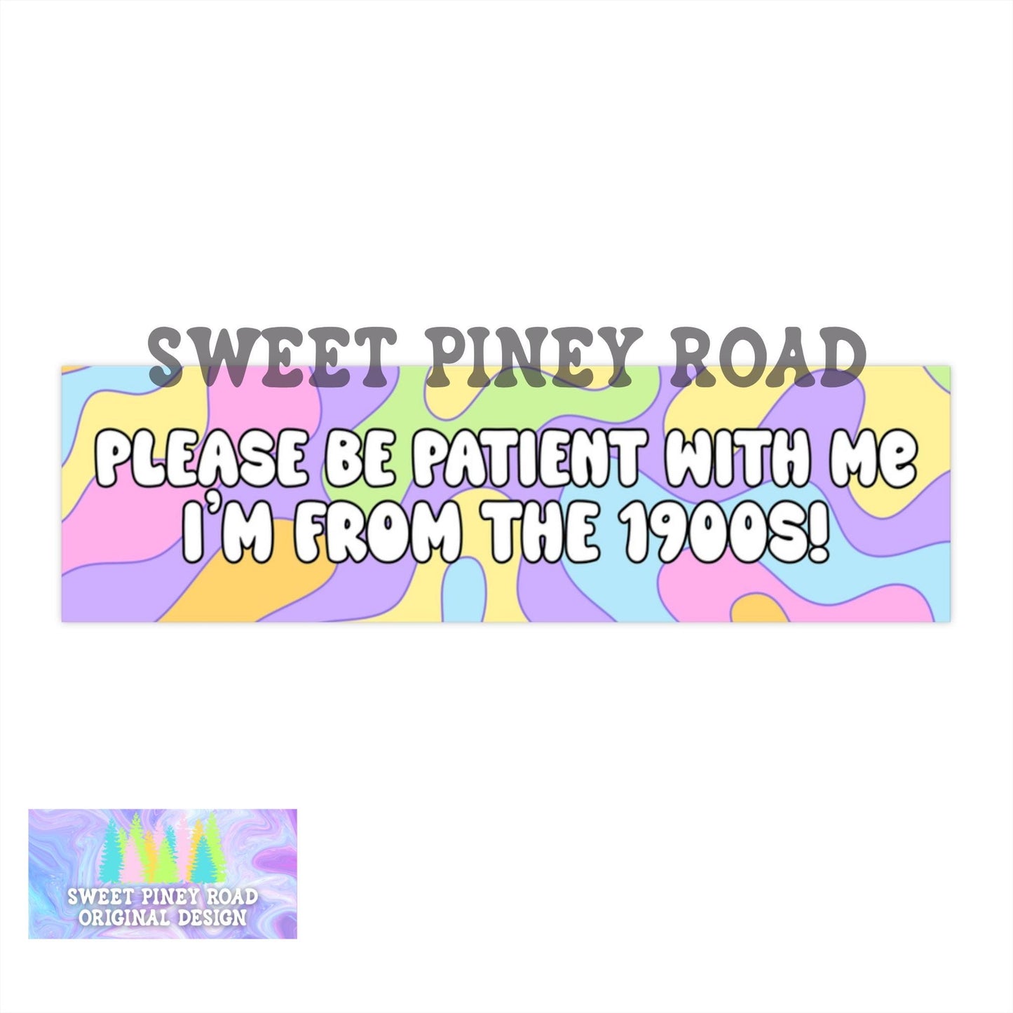 Please Be Patient With Me I’m From The 1900s Car Magnet, Western Retro Funny Bumper Sticker, Born In The 1900s Birthday Gift