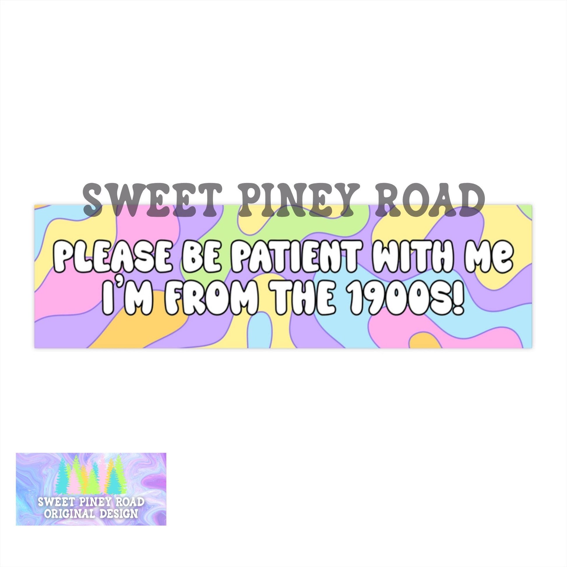 Please Be Patient With Me I’m From The 1900s Car Magnet, Western Retro Funny Bumper Sticker, Born In The 1900s Birthday Gift
