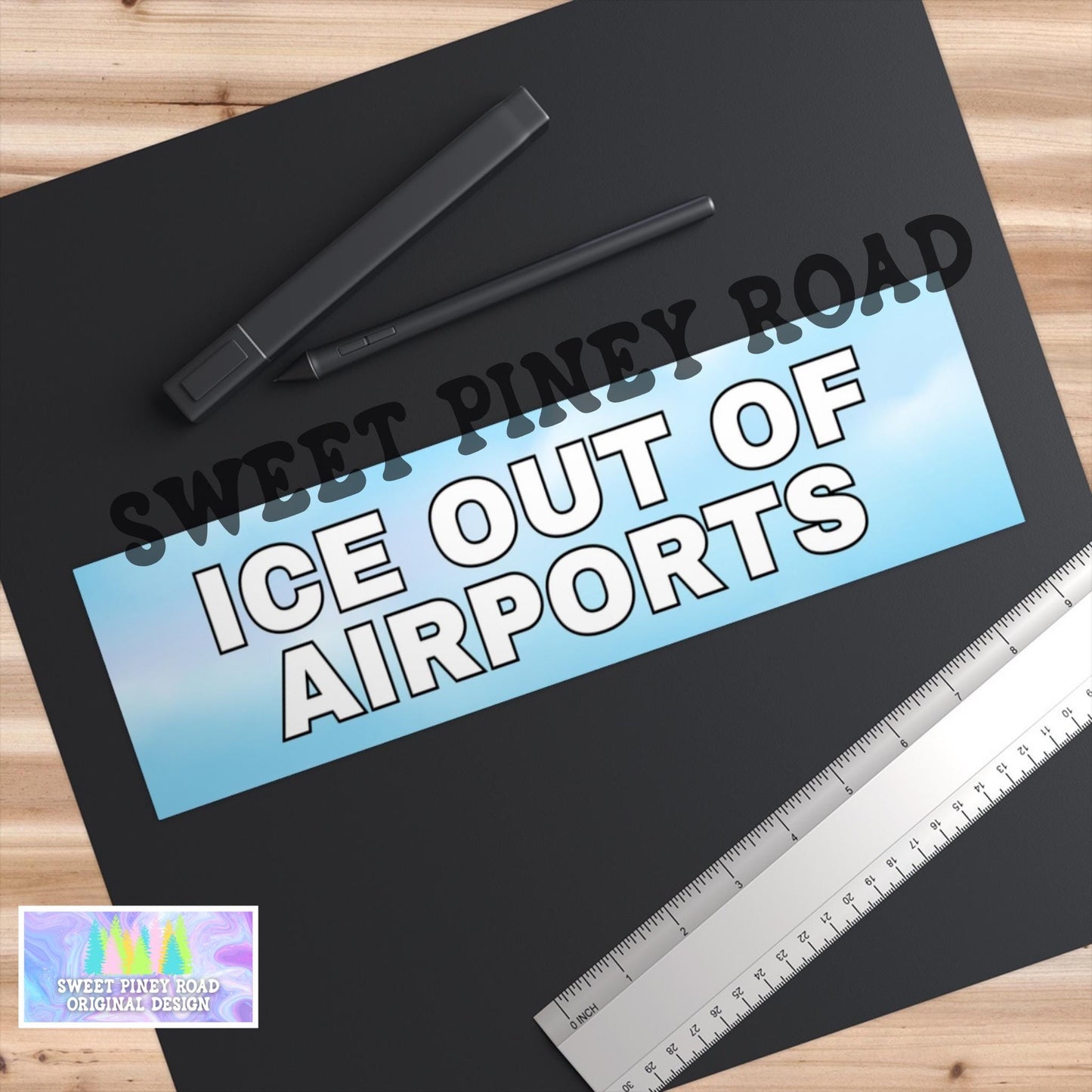 Abolish ICE Out of Airports Car Magnet, F*ck ICE TSA Bumper Sticker, Pro-immigration Political Protest Merch, Fdt Anti-Maga