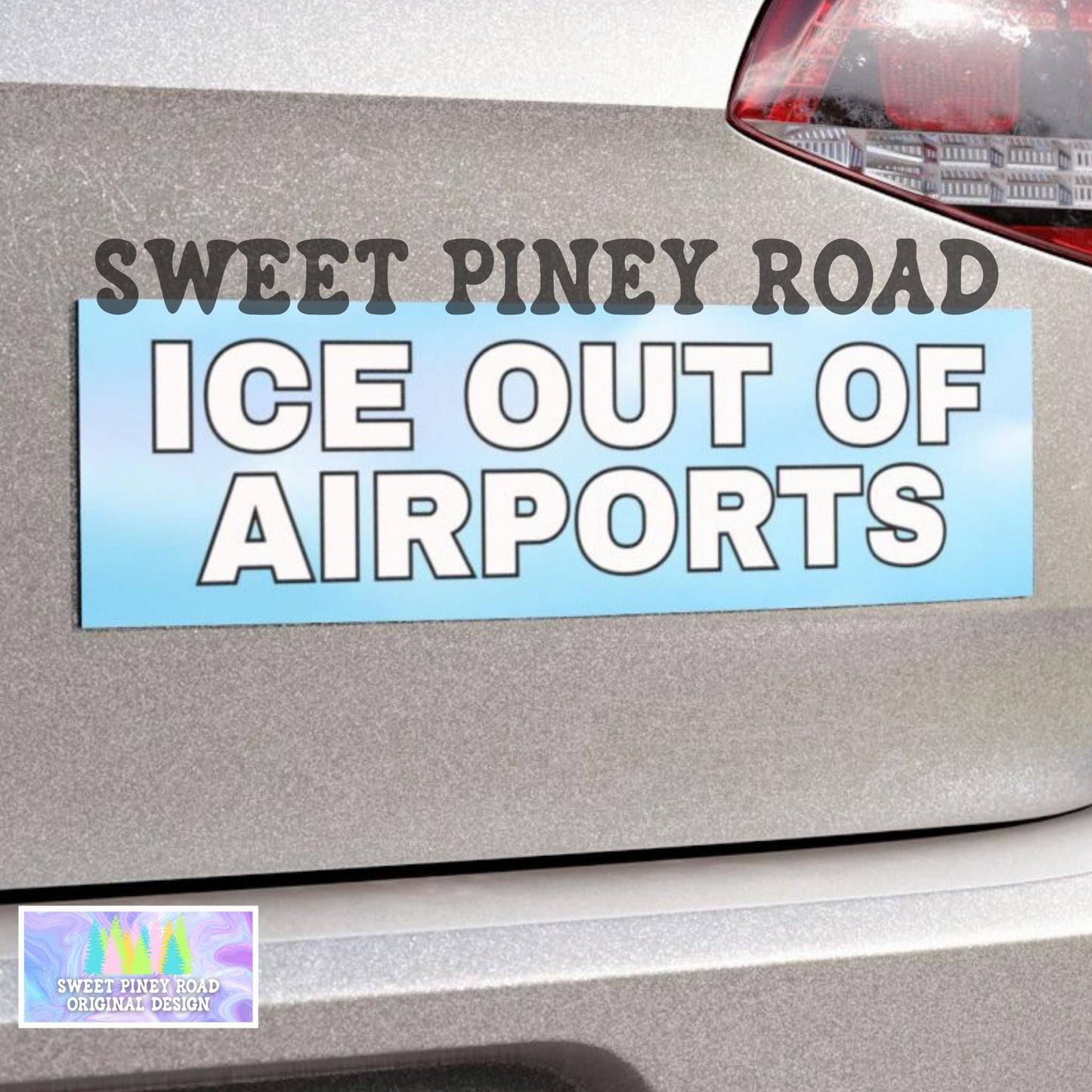 Abolish ICE Out of Airports Car Magnet, F*ck ICE TSA Bumper Sticker, Pro-immigration Political Protest Merch, Fdt Anti-Maga