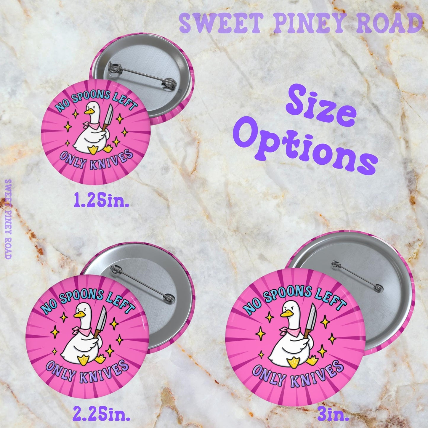 Silly Goose Pin, Angry Duck Pinback, Funny Cursed Humor Buttons, Pink Themed Violent Ducks