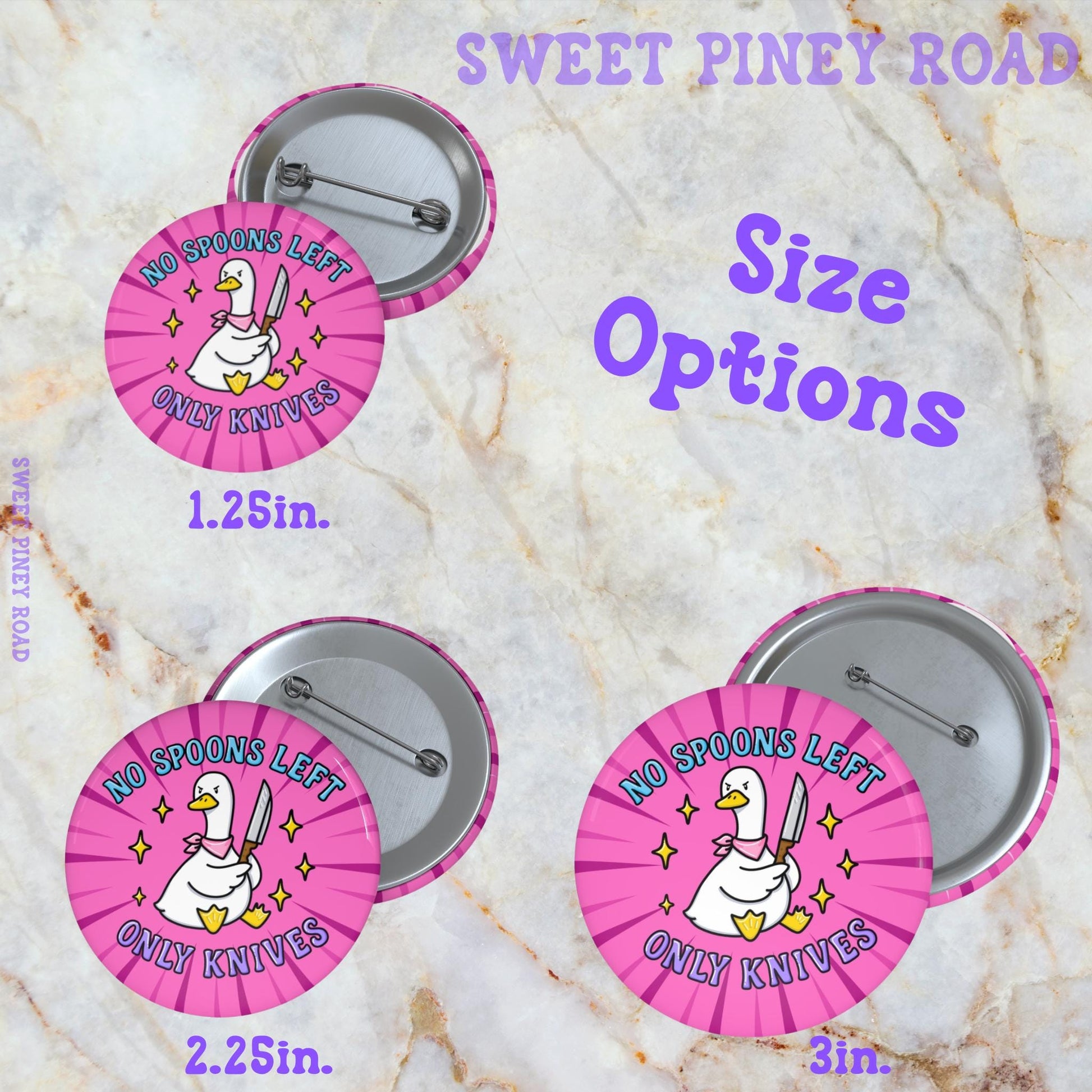 Silly Goose Pin, Angry Duck Pinback, Funny Cursed Humor Buttons, Pink Themed Violent Ducks