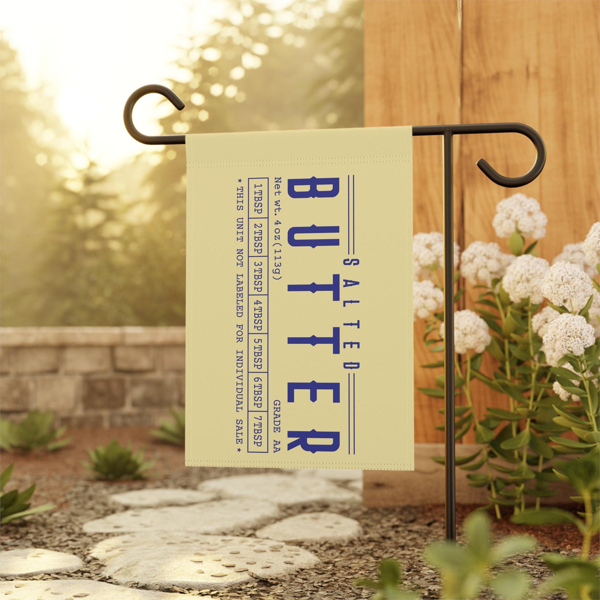 Funny Butter Outdoor Flag, Yard Decoration for Food Lovers, BBQ Parties Garden Banner, Hilarious Gag Gift for Housewarming