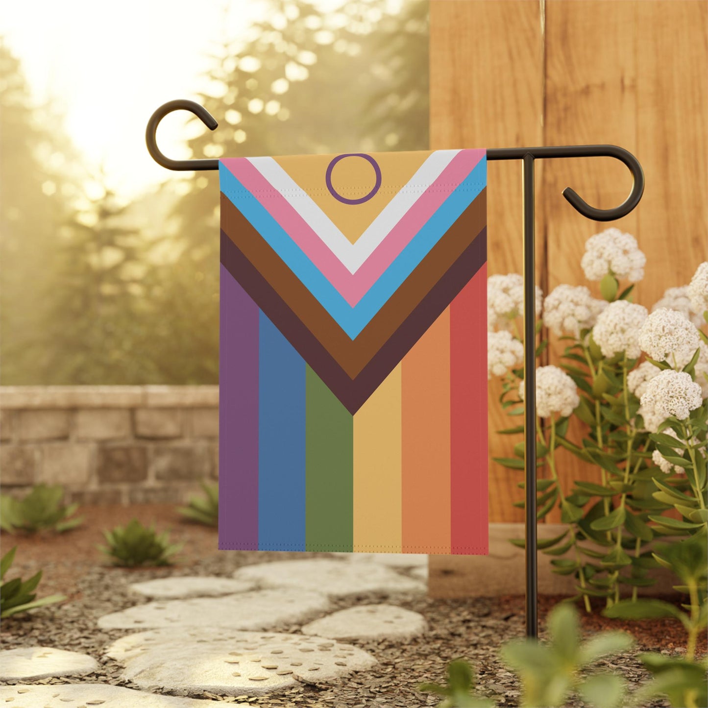 Pride Flag for Garden, Intersex Inclusive Yard Decor, LGBTQIA+ Gay Human Rights