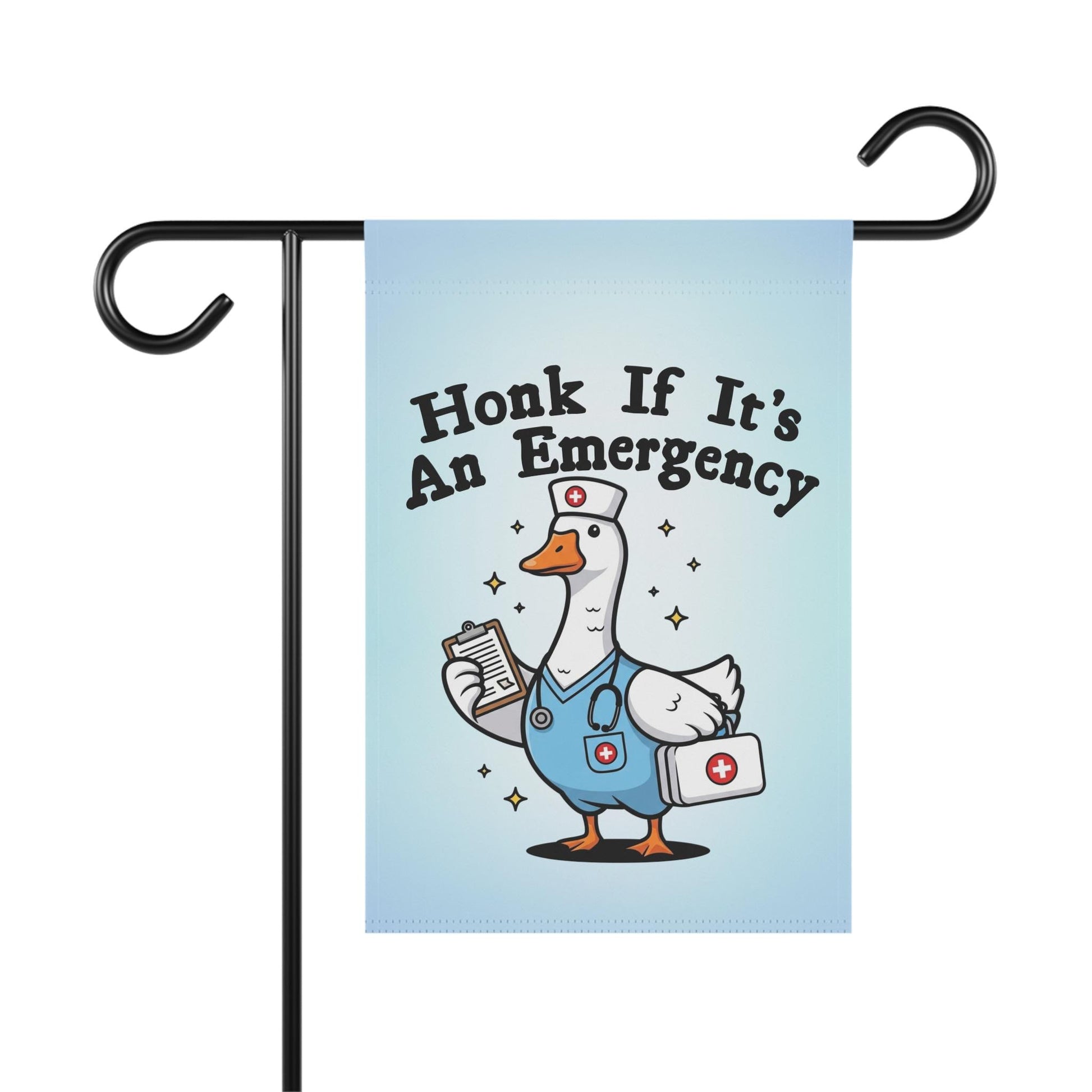 Honk Silly Goose Nurse Yard Flag, Hilarious Duck Garden Banner, Goofy Gift Idea For Animal Lover, Weatherproof Nursing Decor
