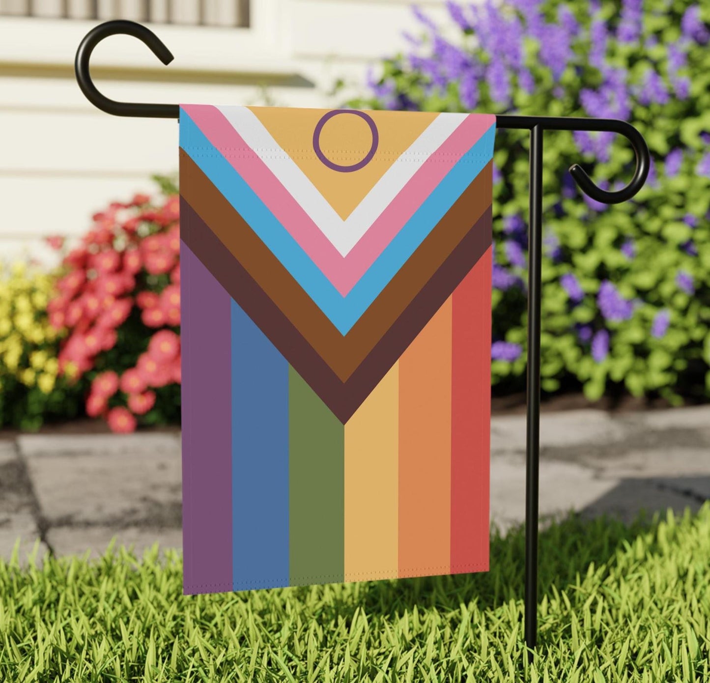 Pride Flag for Garden, Intersex Inclusive Yard Decor, LGBTQIA+ Gay Human Rights