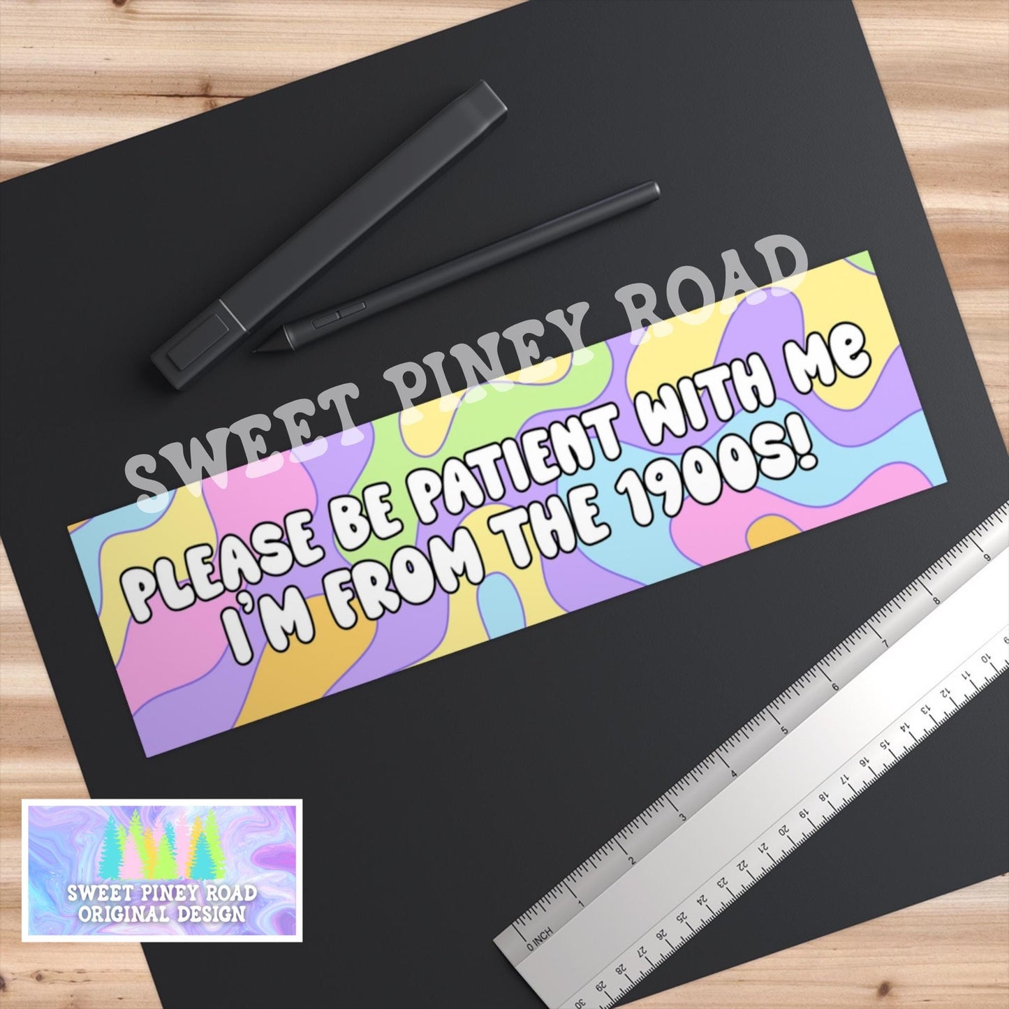 Please Be Patient With Me I’m From The 1900s Car Magnet, Western Retro Funny Bumper Sticker, Born In The 1900s Birthday Gift