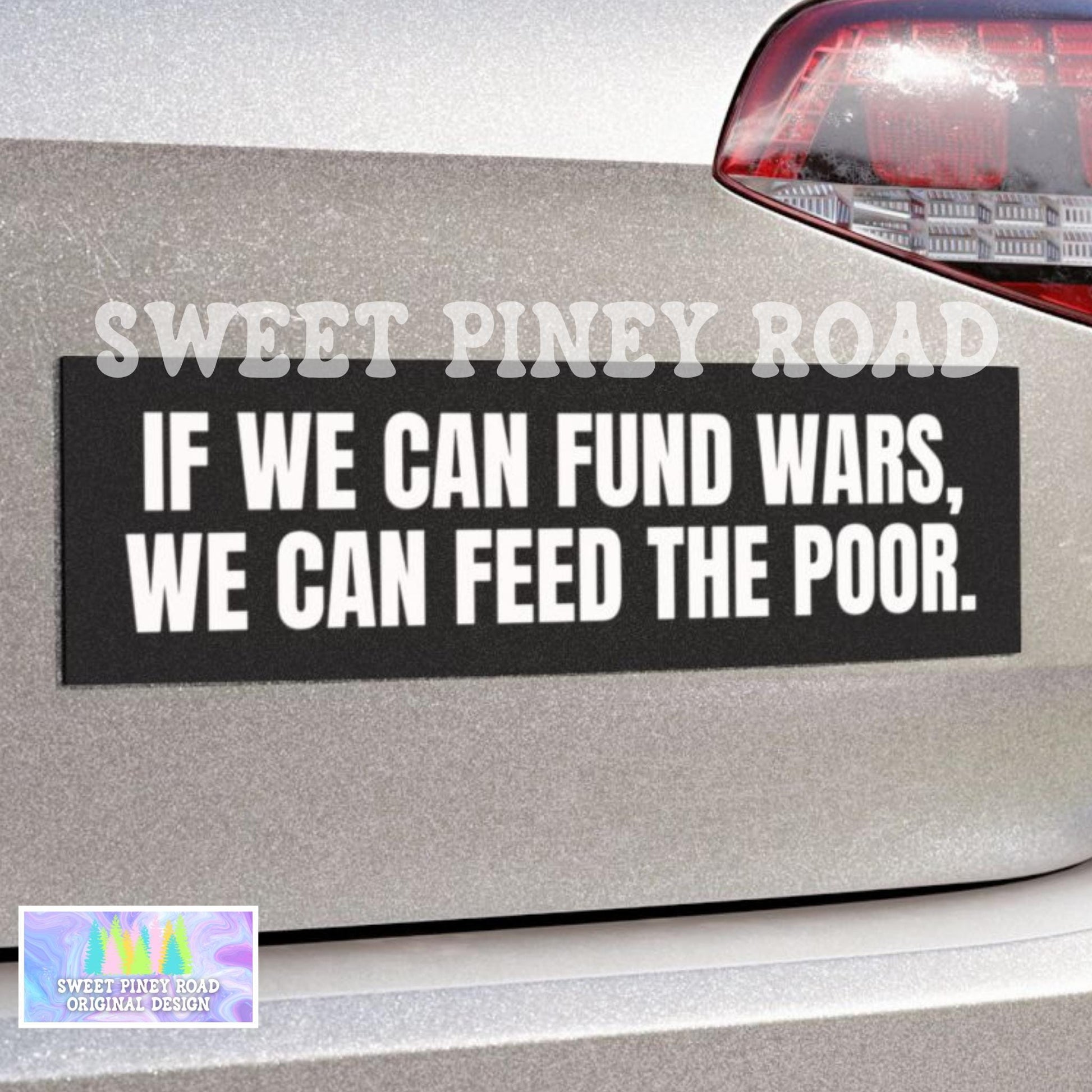 Anti War Car Magnet, FDT Bumper Sticker, Feed The Poor Anti-Capitalism Vehicle Decal, Protect Our Troops In Iran