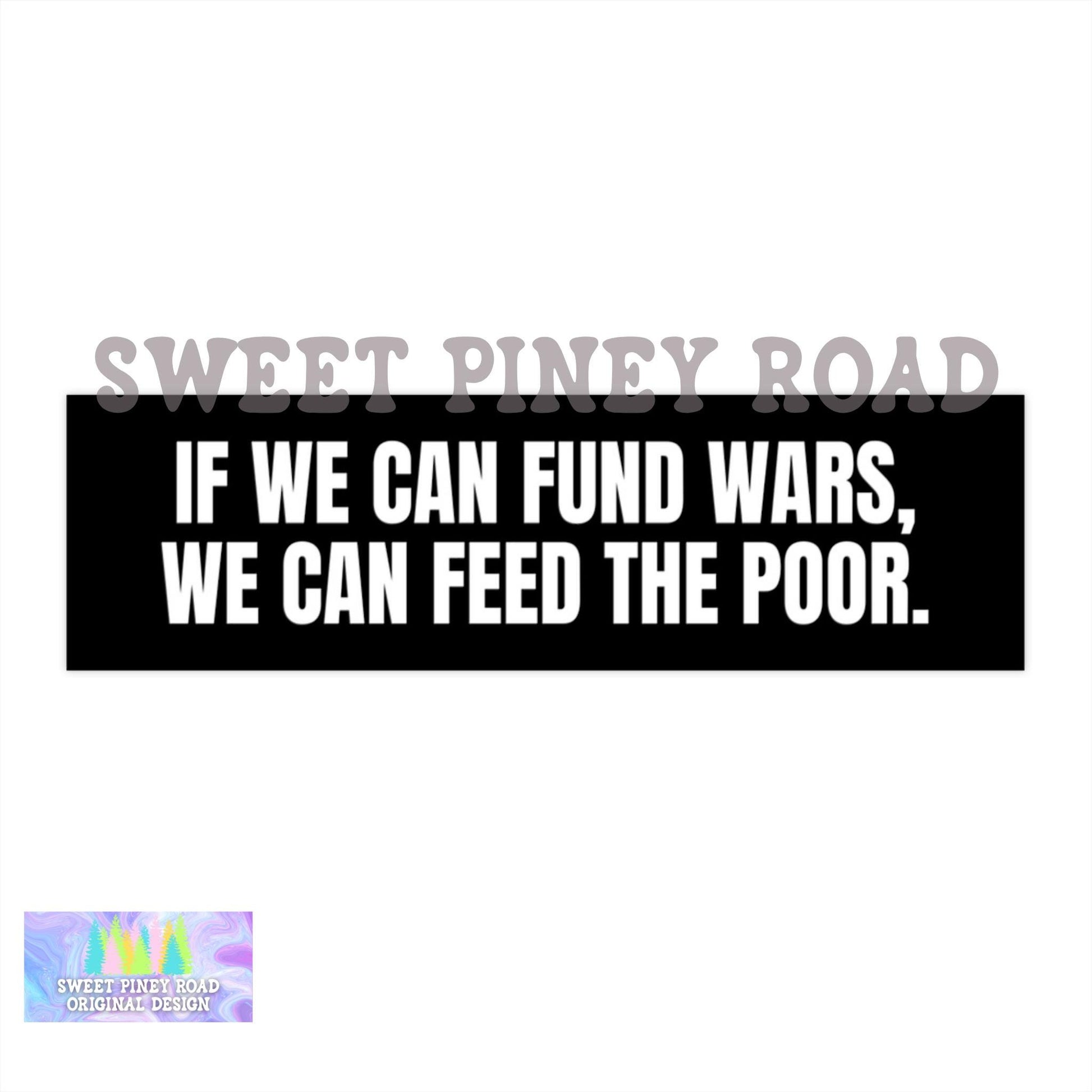Anti War Car Magnet, FDT Bumper Sticker, Feed The Poor Anti-Capitalism Vehicle Decal, Protect Our Troops In Iran