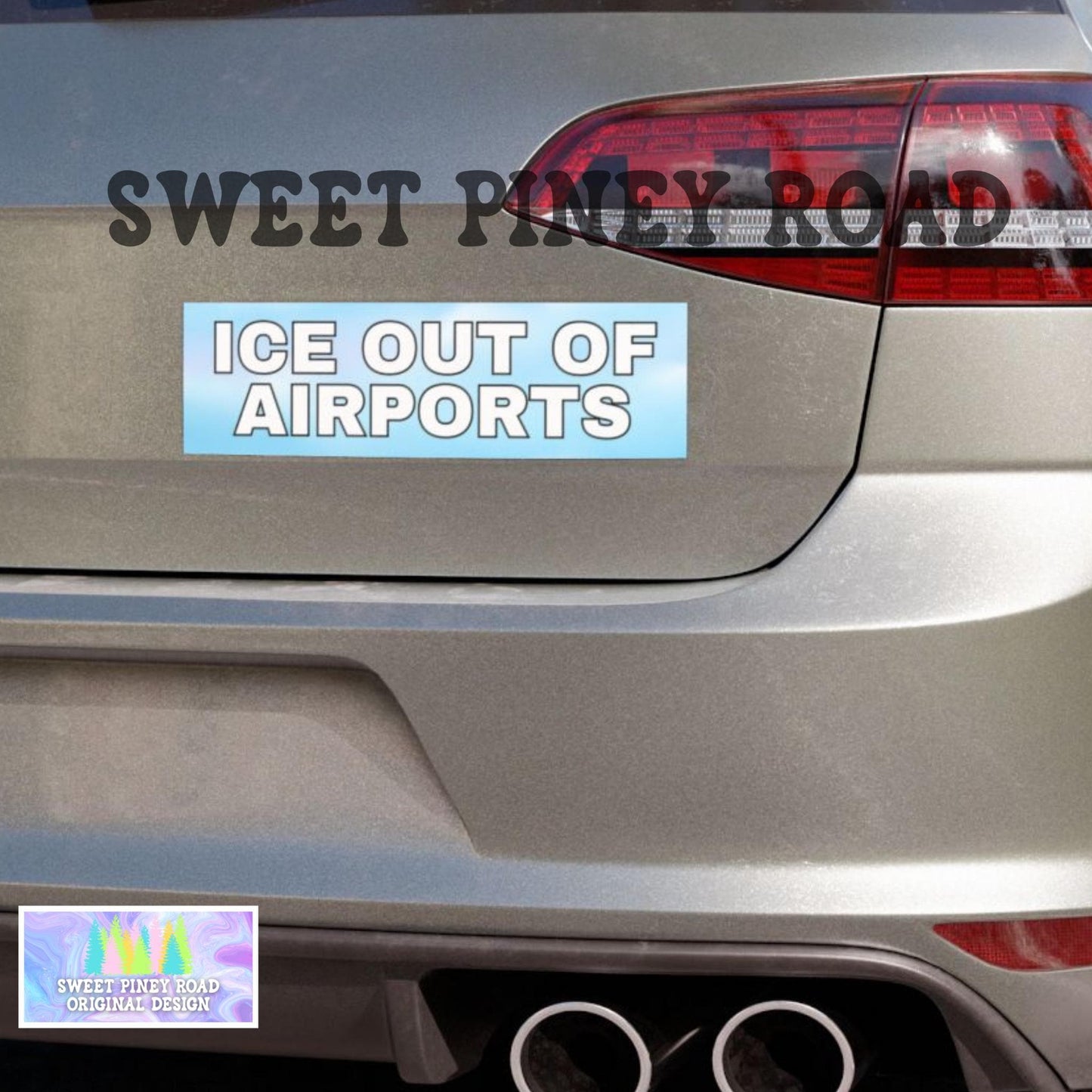 Abolish ICE Out of Airports Car Magnet, F*ck ICE TSA Bumper Sticker, Pro-immigration Political Protest Merch, Fdt Anti-Maga