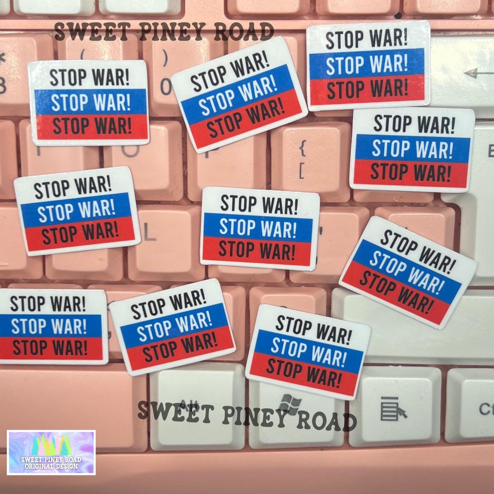 Stop War Sticker Pack, Glossy FDT Anti-Trump Stickers, Peaceful Protest Rally Activism Decals, Political Handouts
