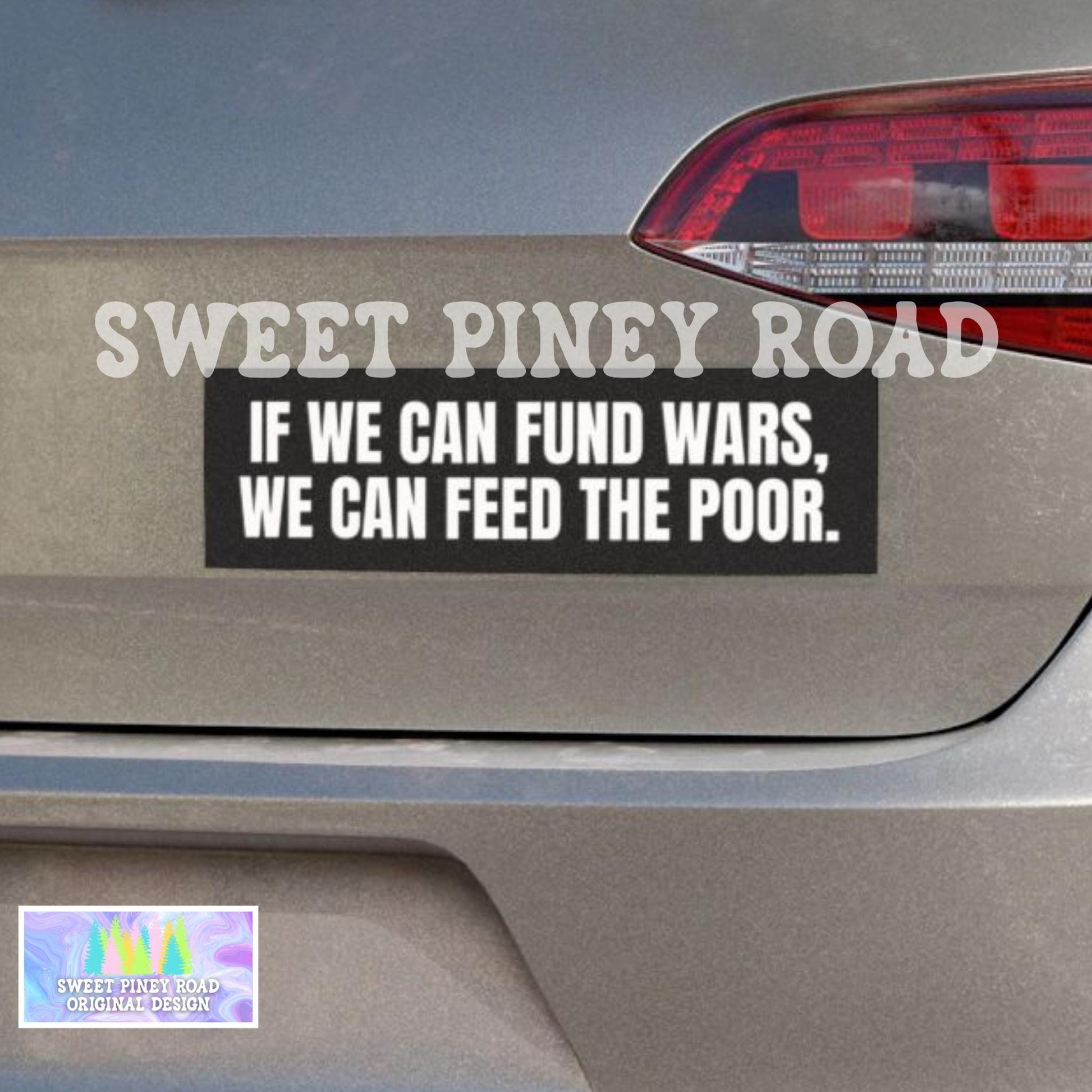 Anti War Car Magnet, FDT Bumper Sticker, Feed The Poor Anti-Capitalism Vehicle Decal, Protect Our Troops In Iran