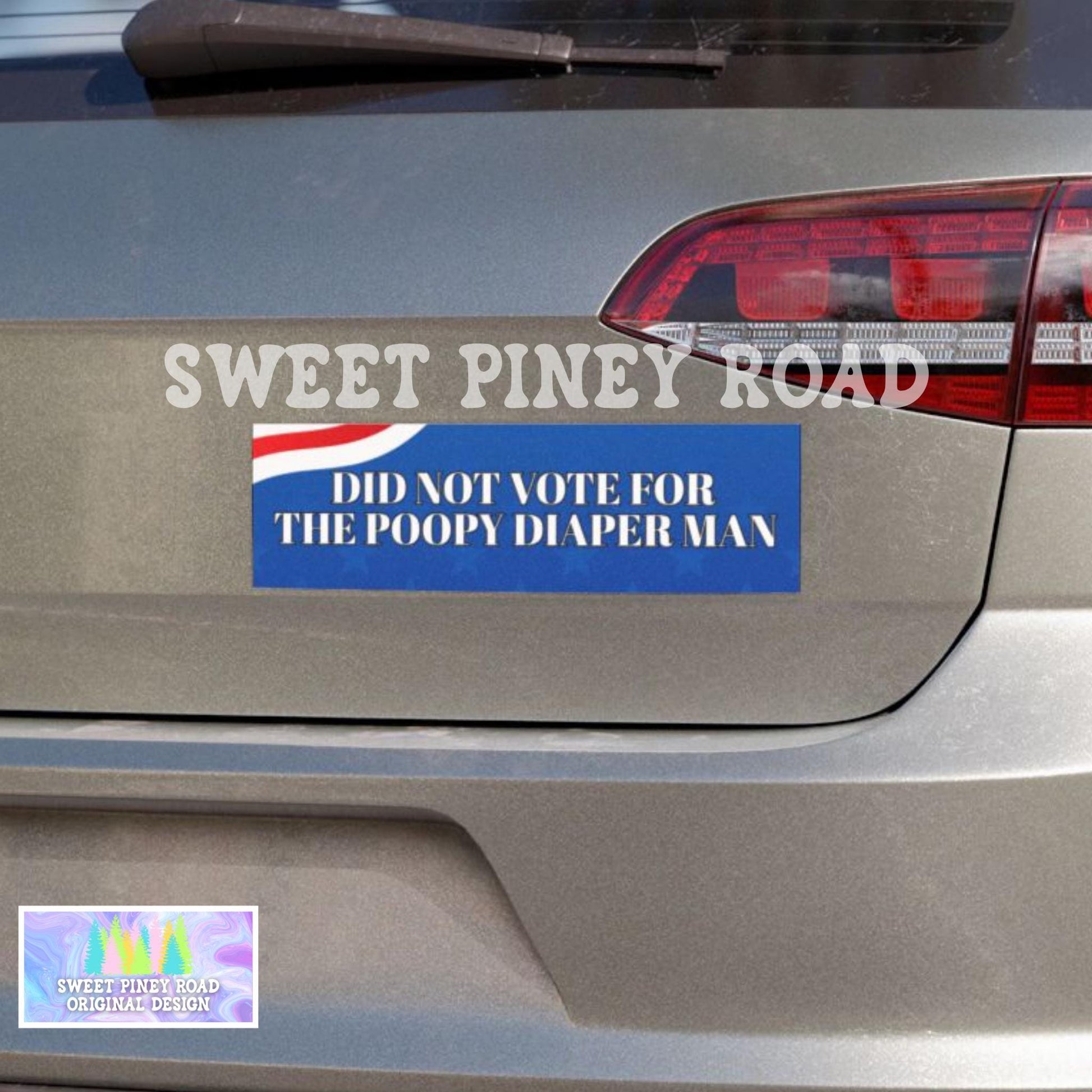 Did Not Vote For Poopy Diaper Man Car Magnet, Funny FDT Bumper Sticker, Anti-Maga Political Satire Gift