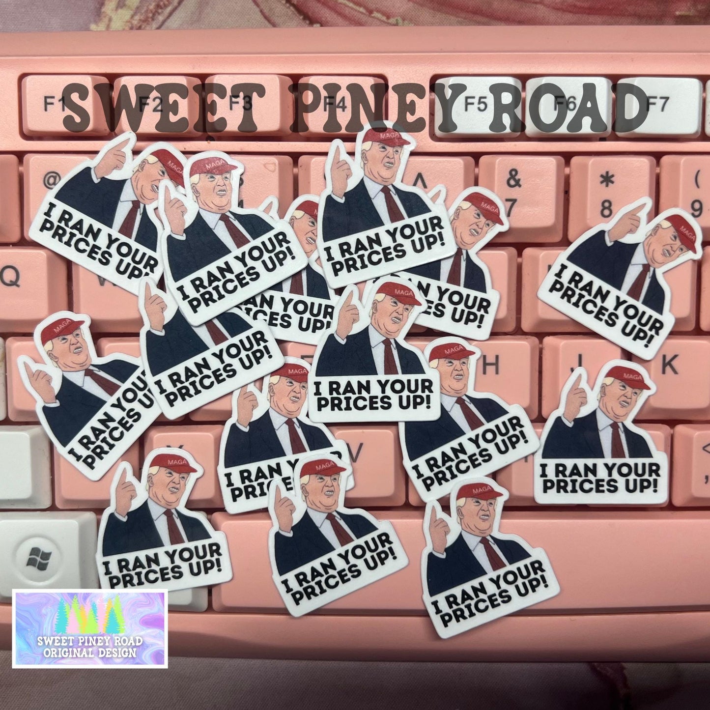 100 pc Iran Your Gas Prices Up Sticker, I Did That Trump Sticker, Anti Trump Stickers - Trump Inflation Sticker Pack
