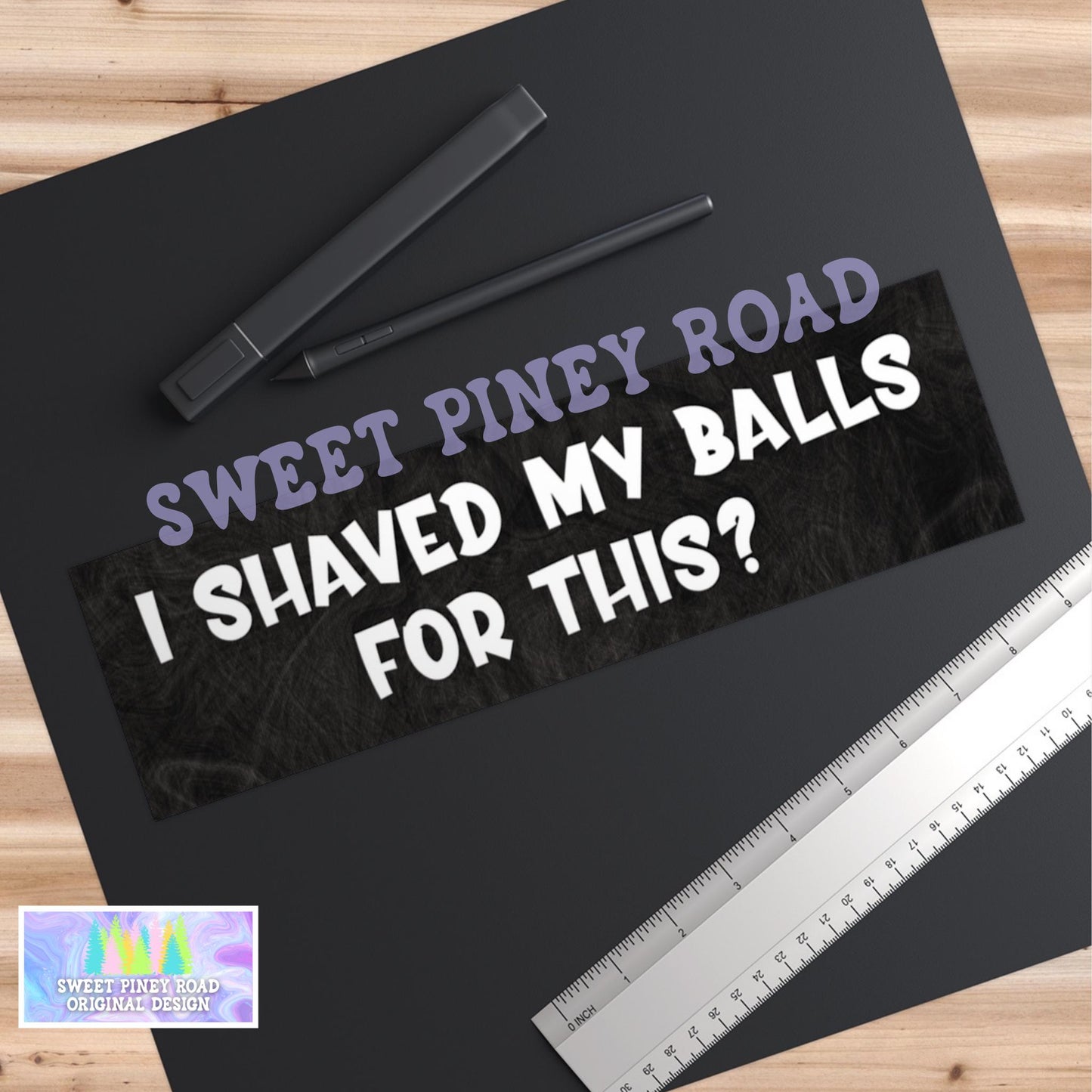 I Shaved My Balls For This? Car Magnet, Funny Bumper Sticker for Husband, Hilarious Dark Humor Gag Gift, Silly Waterproof Idea For Boyfriend