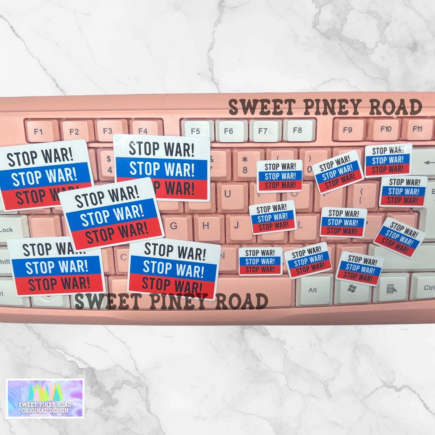 Stop War Sticker Pack, Glossy FDT Anti-Trump Stickers, Peaceful Protest Rally Activism Decals, Political Handouts