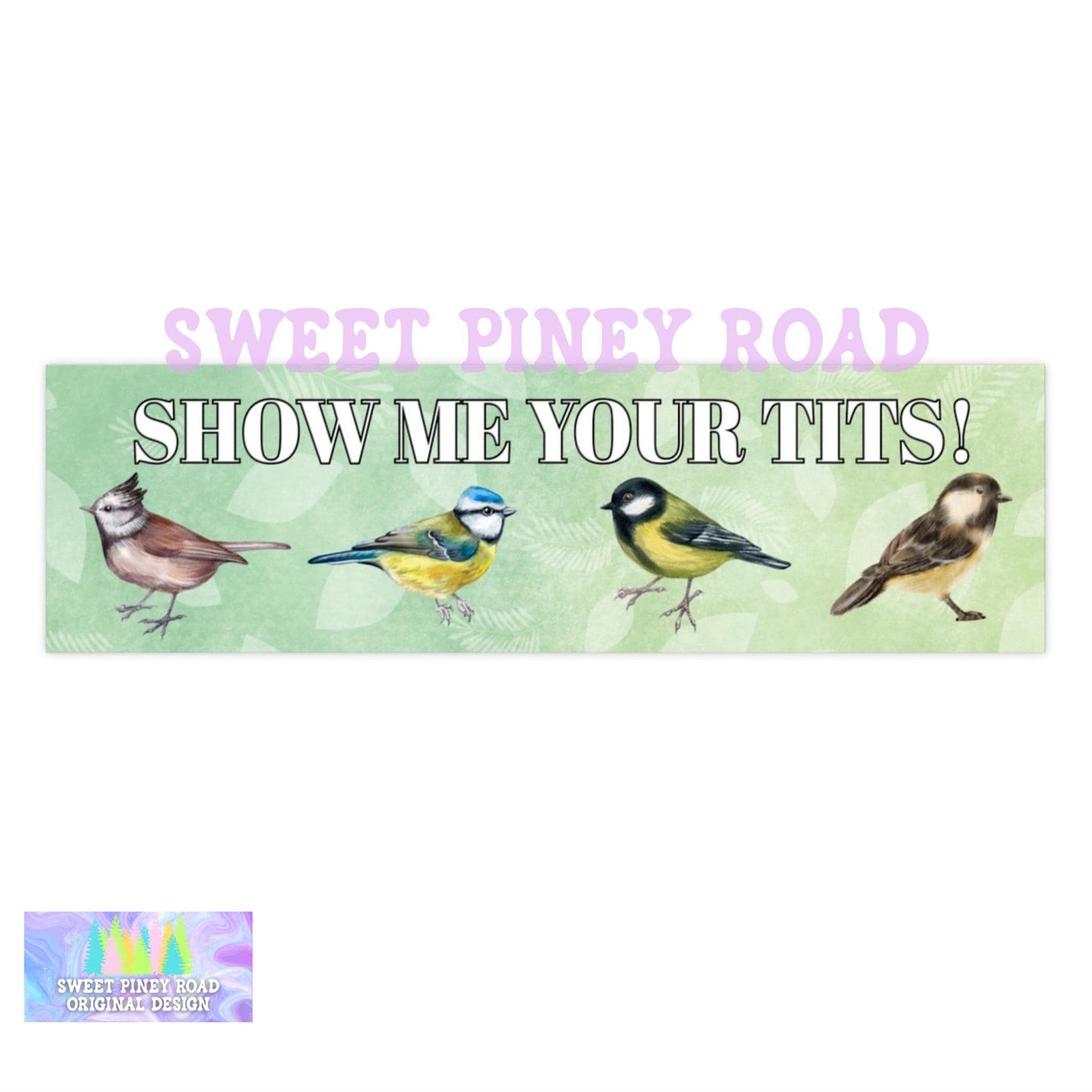 Show Me Your Tits Bird Car Magnet, Funny Bumper Sticker, Gag Gift For Bird Lover, Ornithology Humor for Nature Lovers
