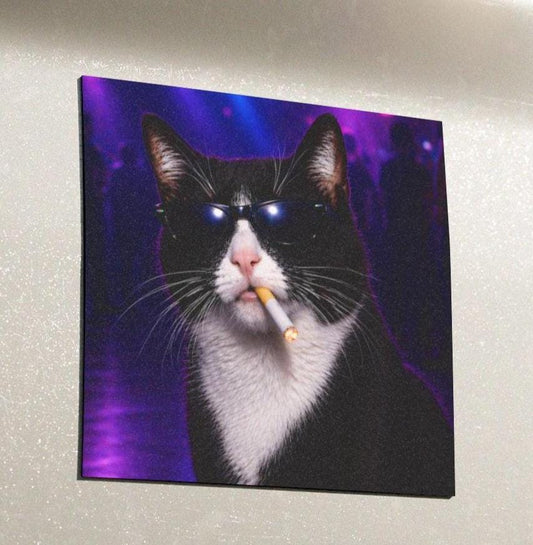 Tuxedo Cat Bumper Magnet, Funny Kitty Lover Bumper Sticker, Animal Lover Gag Gift Idea, Hilarious Car Waterproof Decal