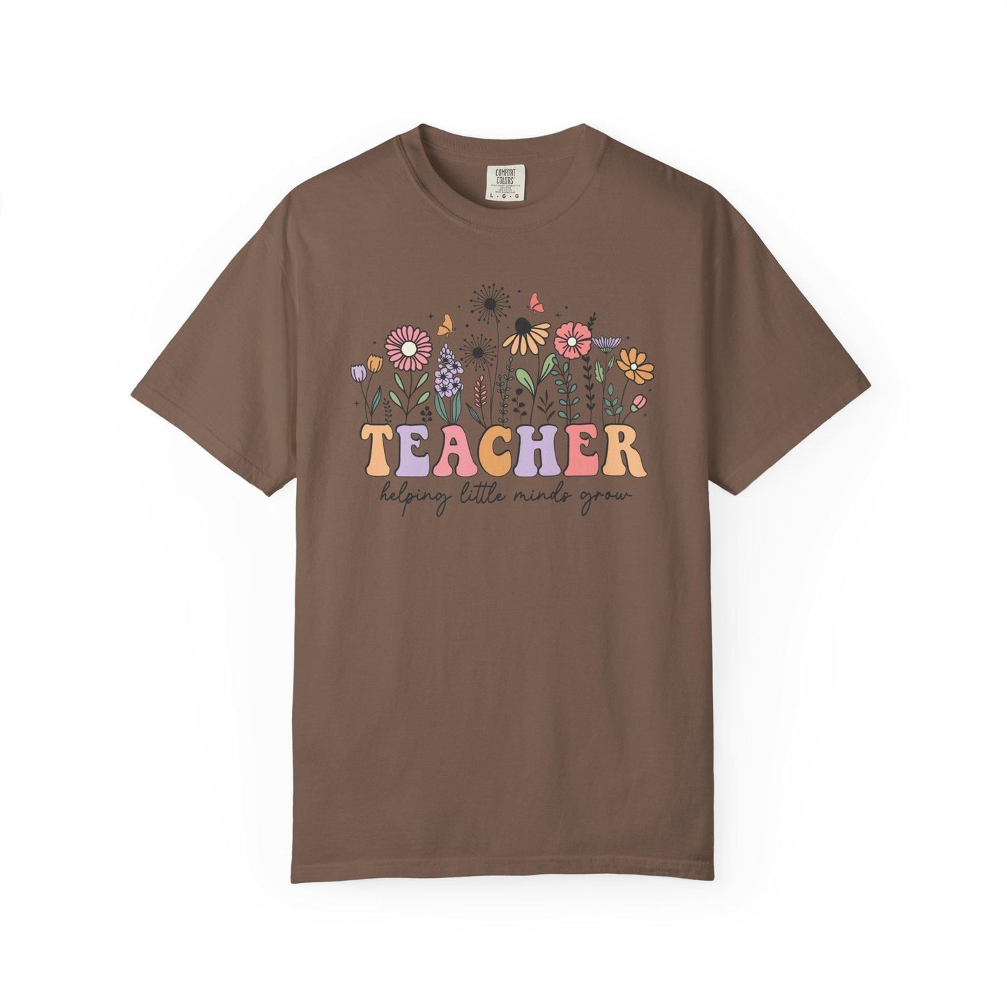 Comfort Colors® Teacher Shirt for Back to School, Helping Little Minds Grow Flower Tee