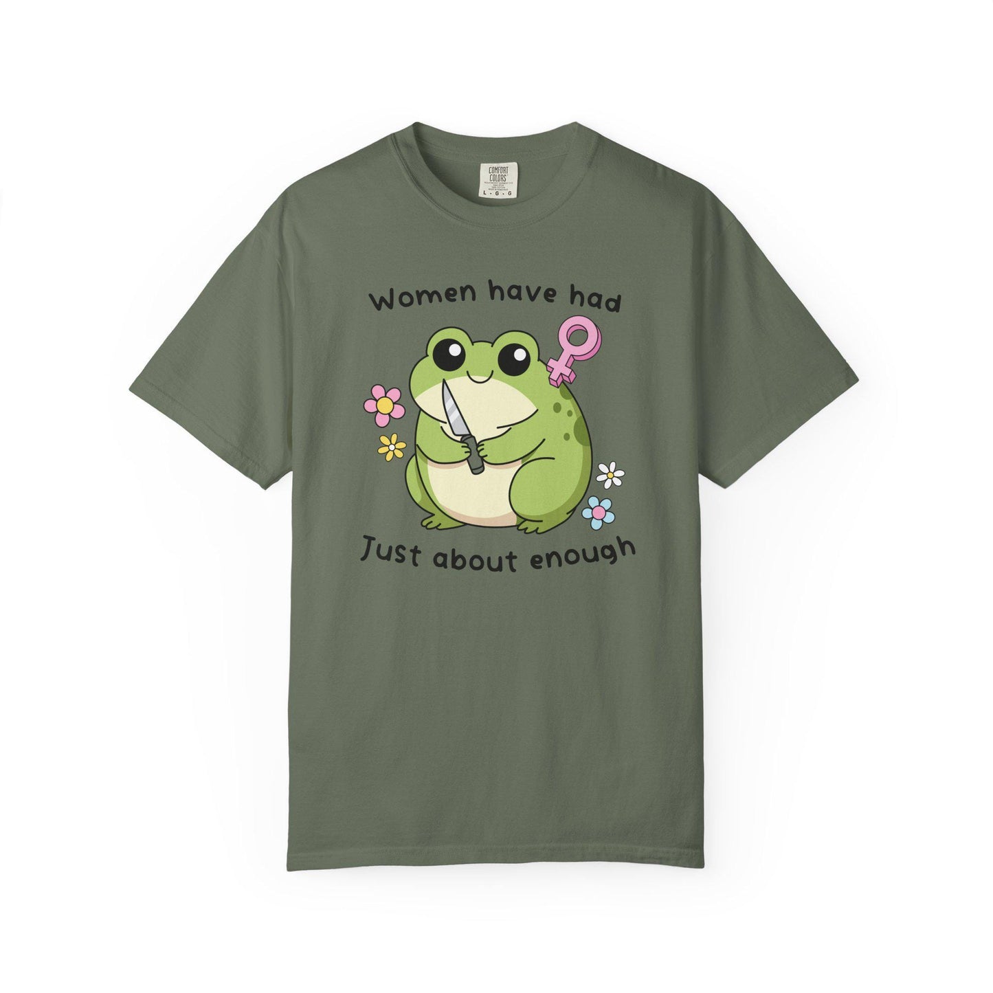 Comfort Colors® Women Have Had Enough Shirt, Cute Kawaii Frog With Knife Tee