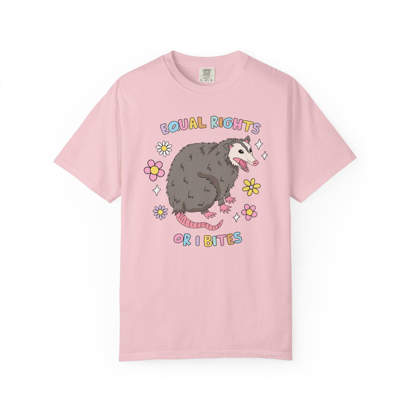 Comfort Colors® Equal Rights For Women Possum Shirt, Funny Cute Opossum Feminist Tee