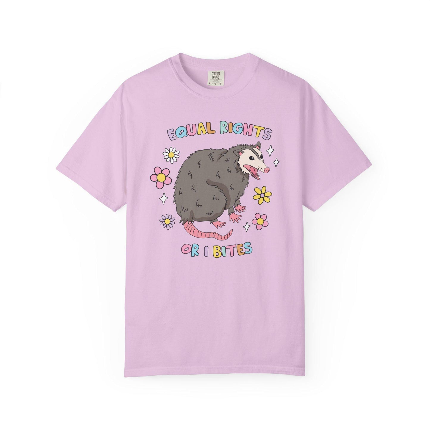 Comfort Colors® Equal Rights For Women Possum Shirt, Funny Cute Opossum Feminist Tee