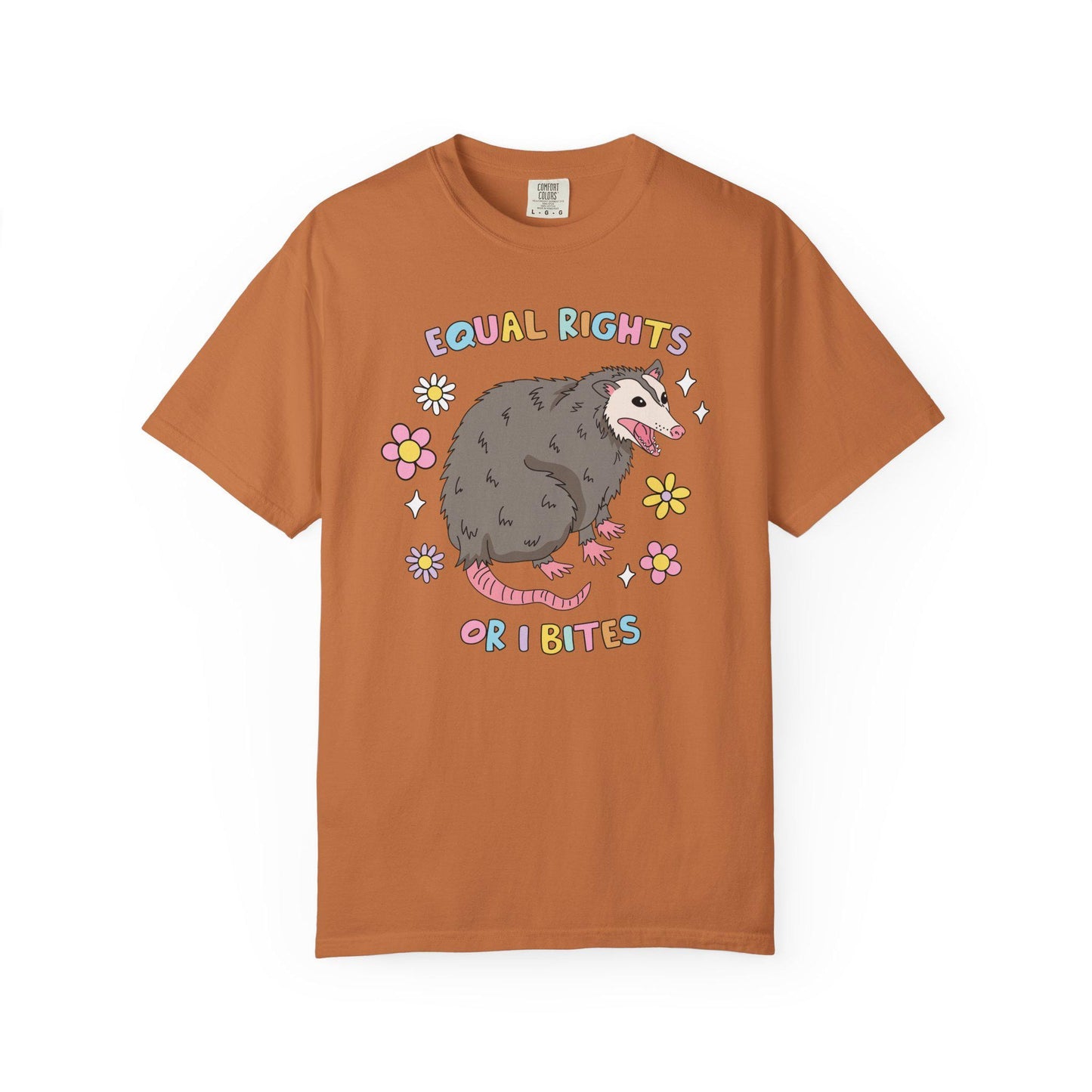 Comfort Colors® Equal Rights For Women Possum Shirt, Funny Cute Opossum Feminist Tee